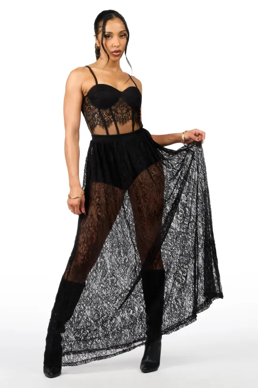 Max'd out Lace Black Maxi Dress made by Rockstar Original