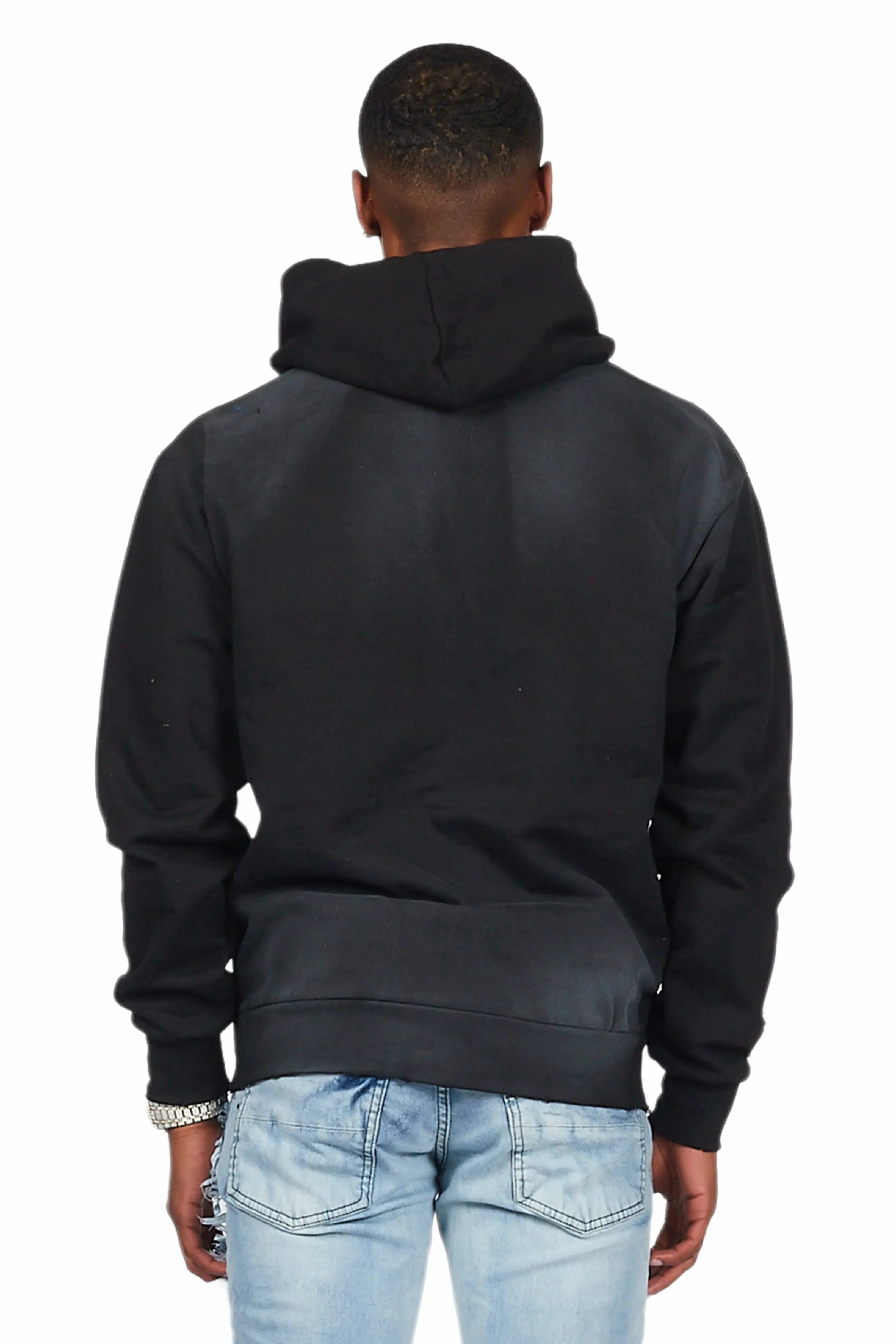 Acton Black Patchwork Graphic Hoodie sold by Rockstar Original product image thumbnail 5