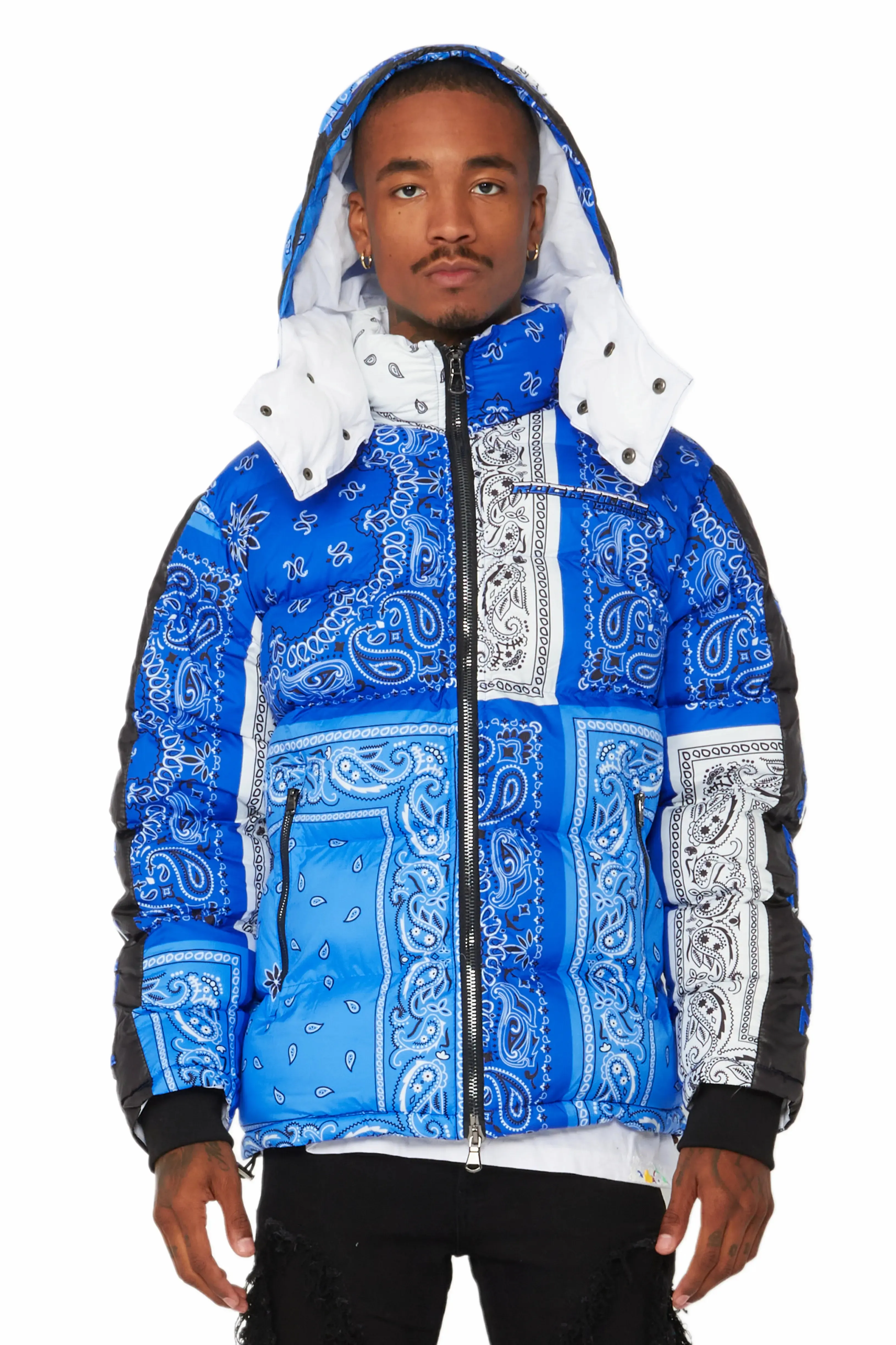Kyro Puffer Jacket- Blue sold by Rockstar Original product image thumbnail 3