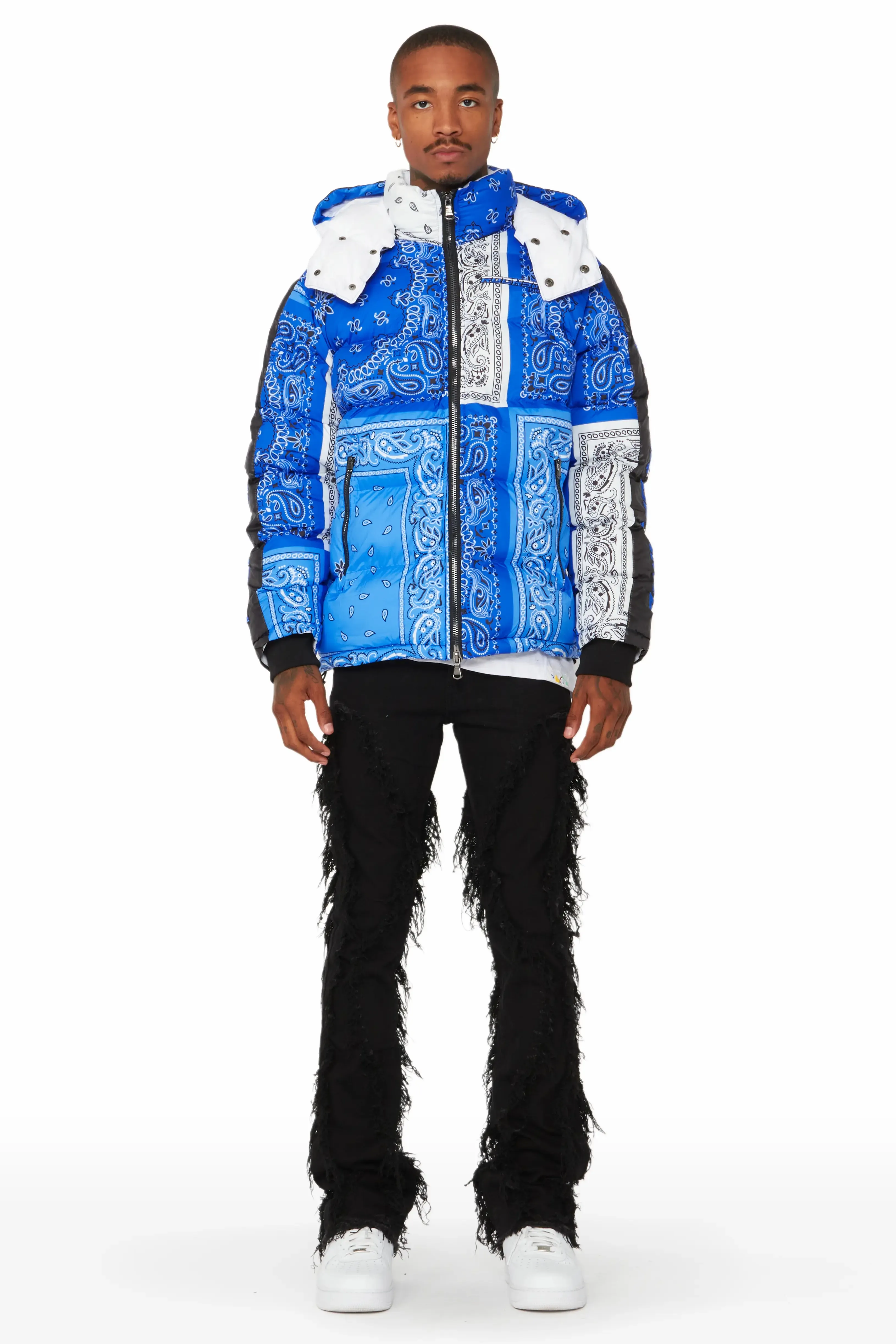 Kyro Puffer Jacket- Blue sold by Rockstar Original product image thumbnail 4