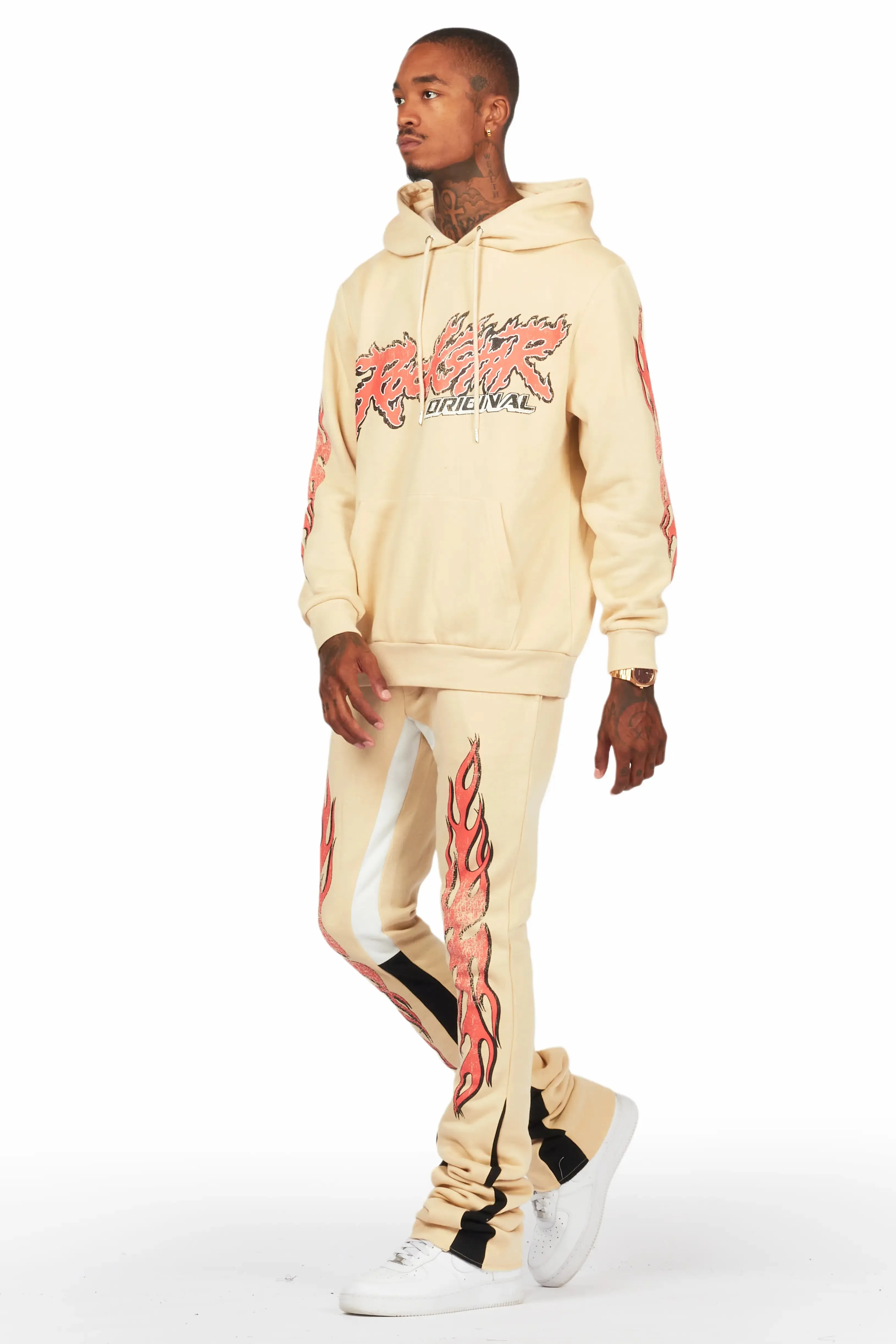 Yash Beige Super Stacked Flare Pant Set sold by Rockstar Original product image thumbnail 5