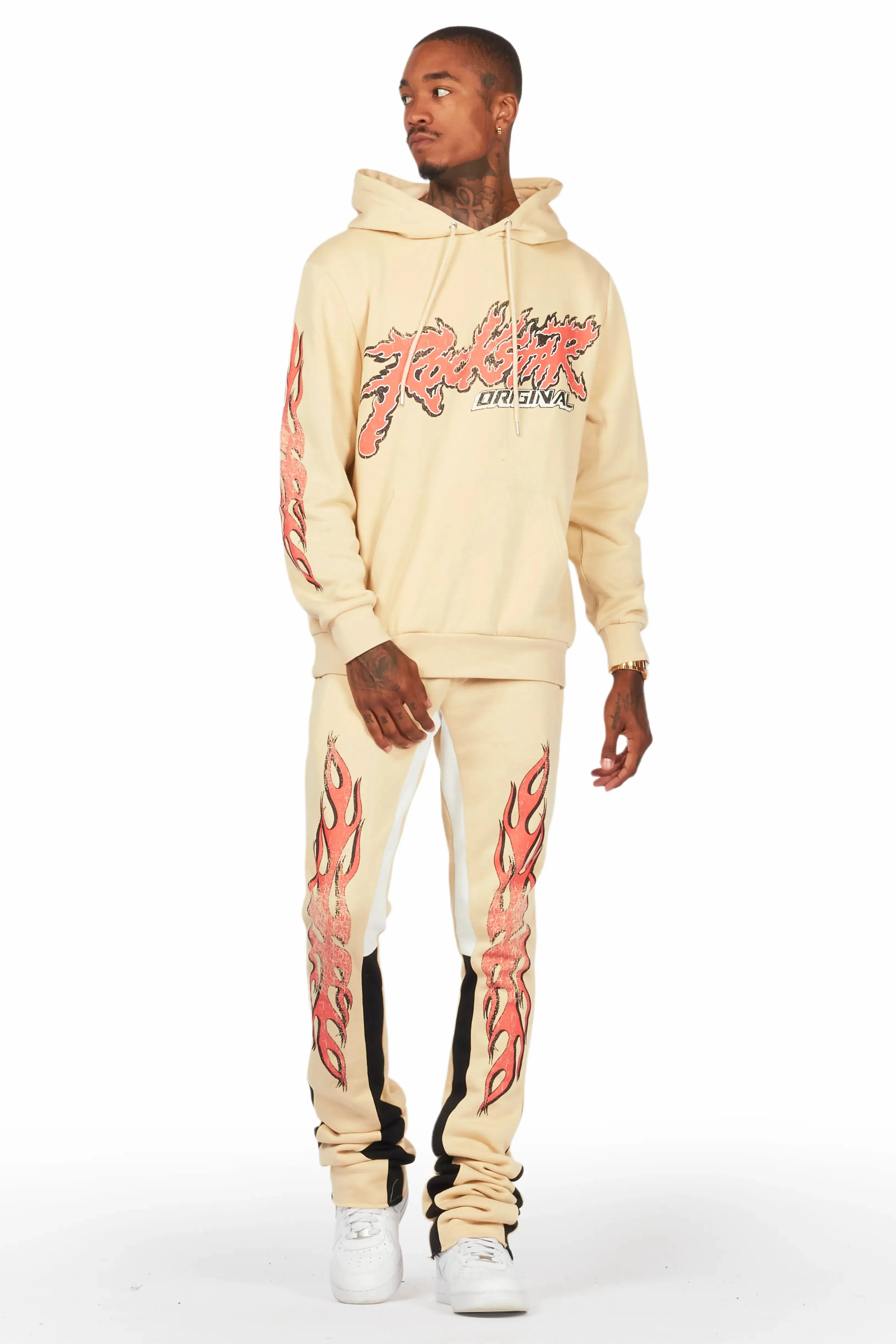 Yash Beige Super Stacked Flare Pant Set sold by Rockstar Original product image thumbnail 2