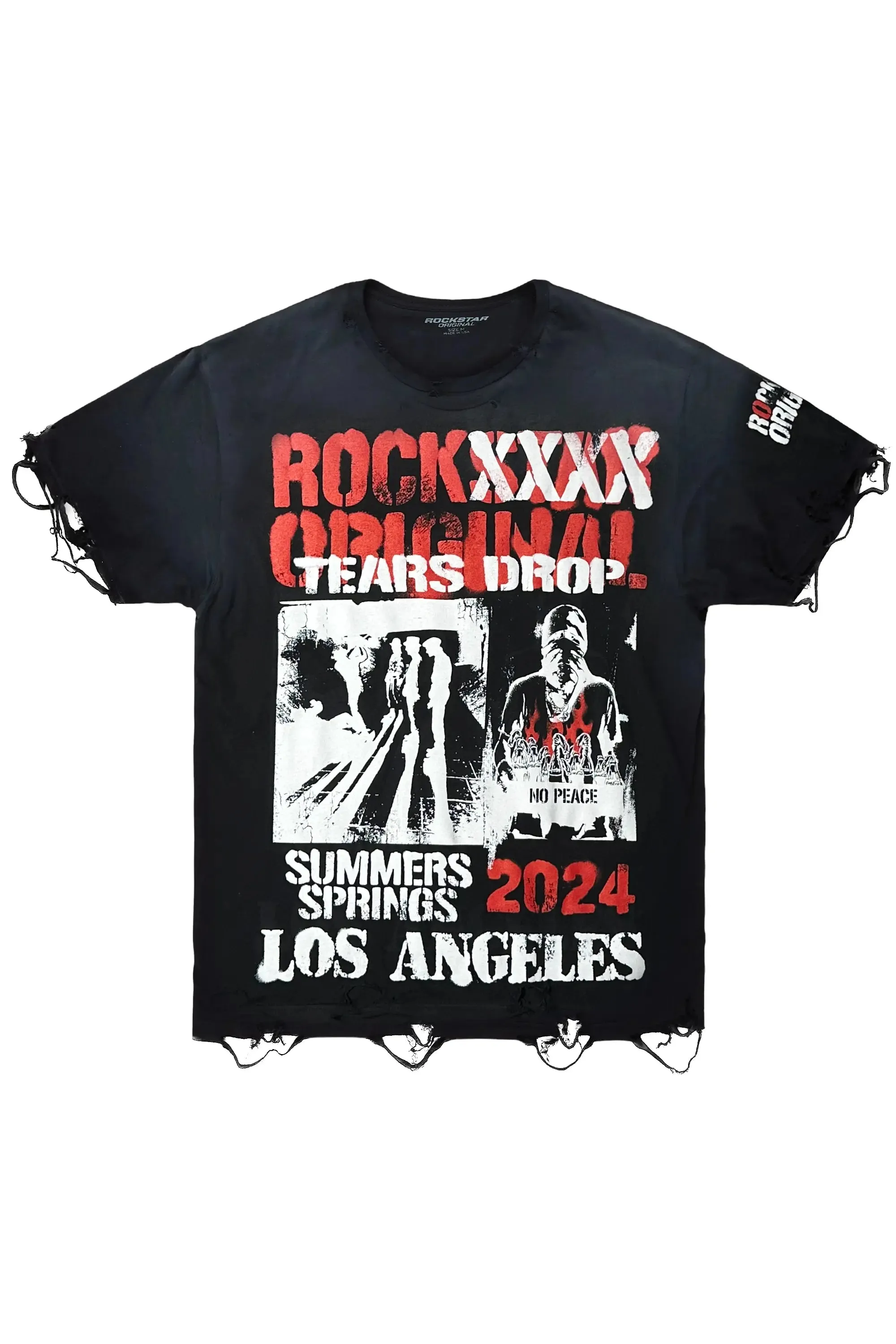 Omer Black Oversized Graphic T-Shirt sold by Rockstar Original