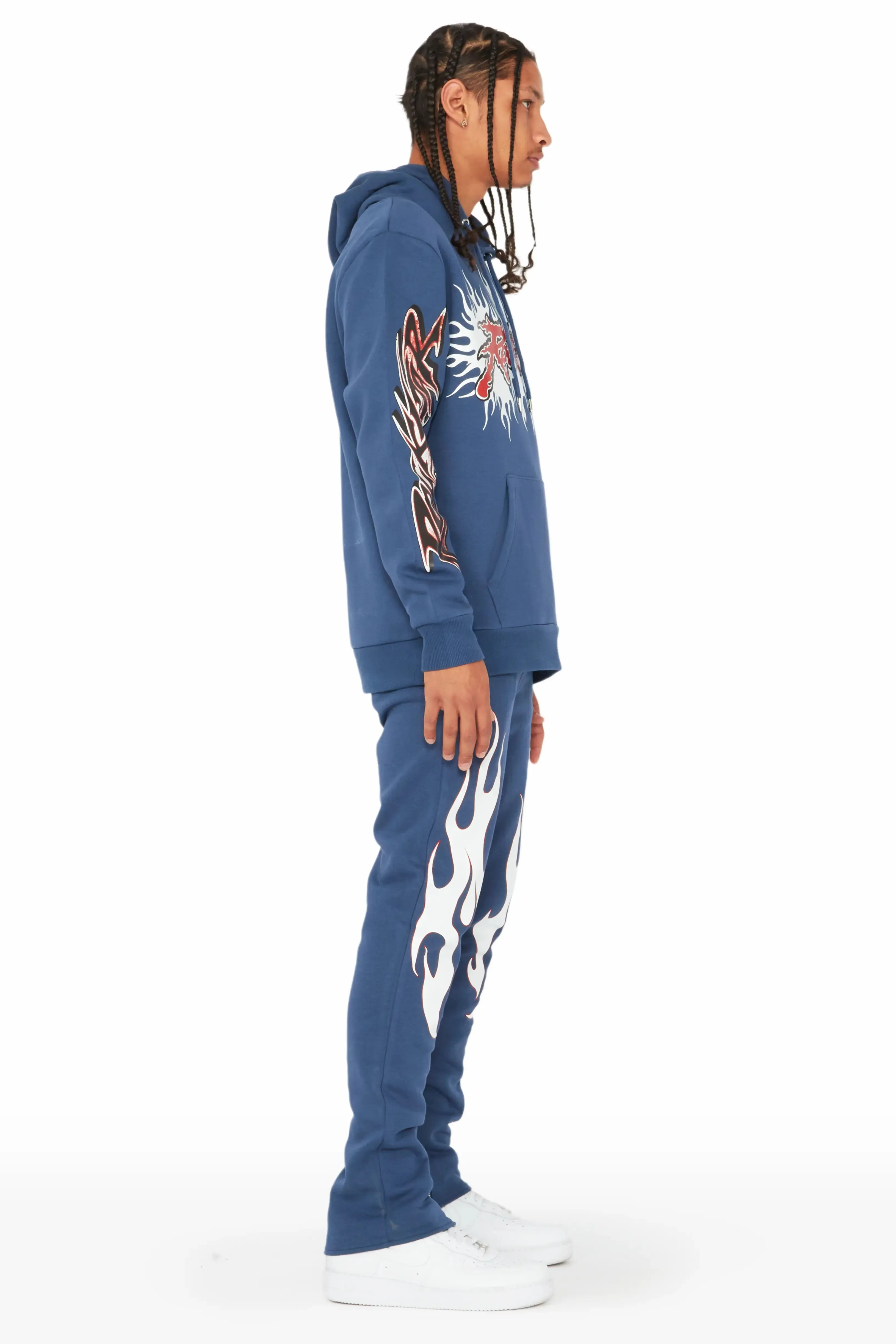 Tidus Navy Slim Fit Track Set sold by Rockstar Original product image thumbnail 3