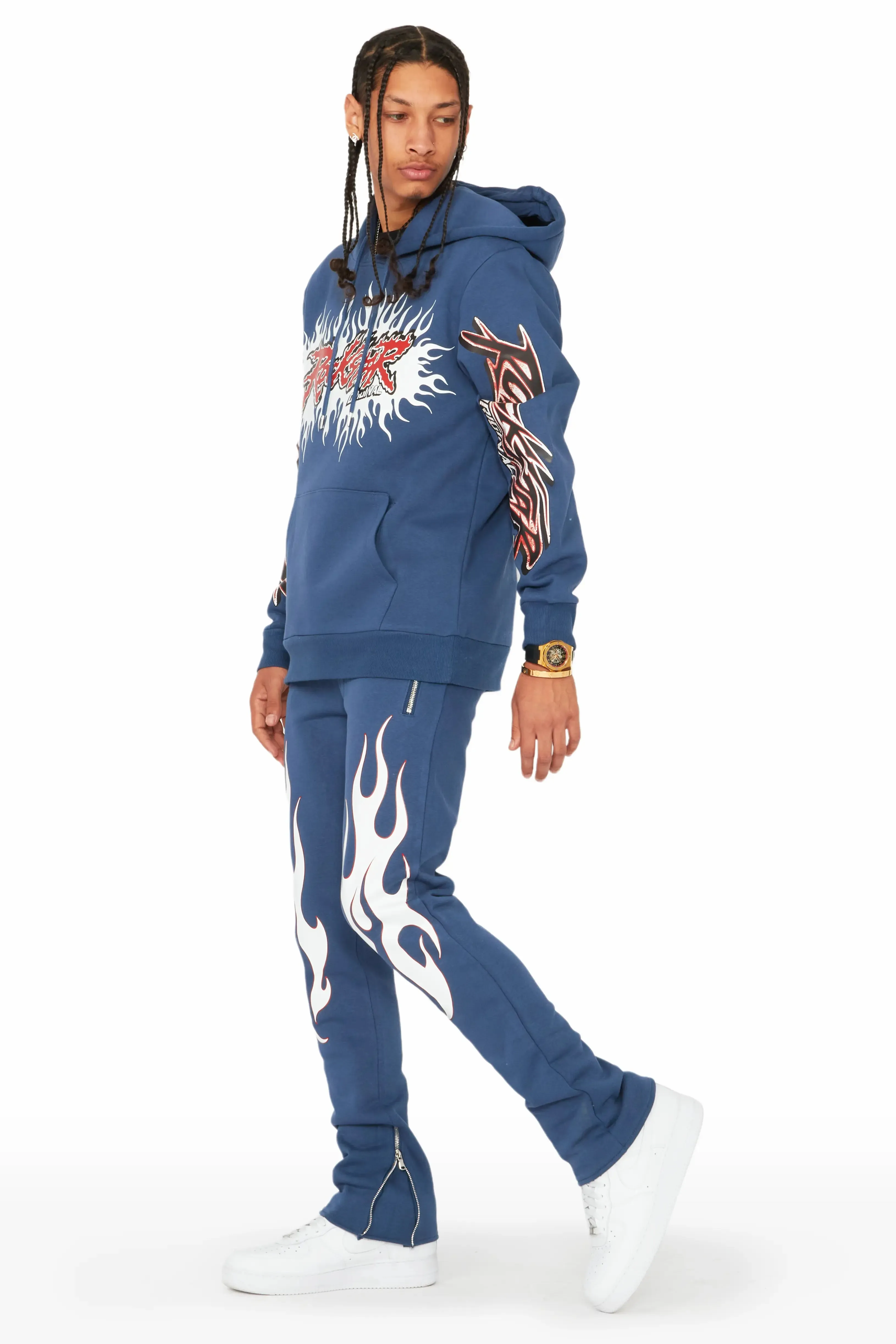 Tidus Navy Slim Fit Track Set sold by Rockstar Original product image thumbnail 2