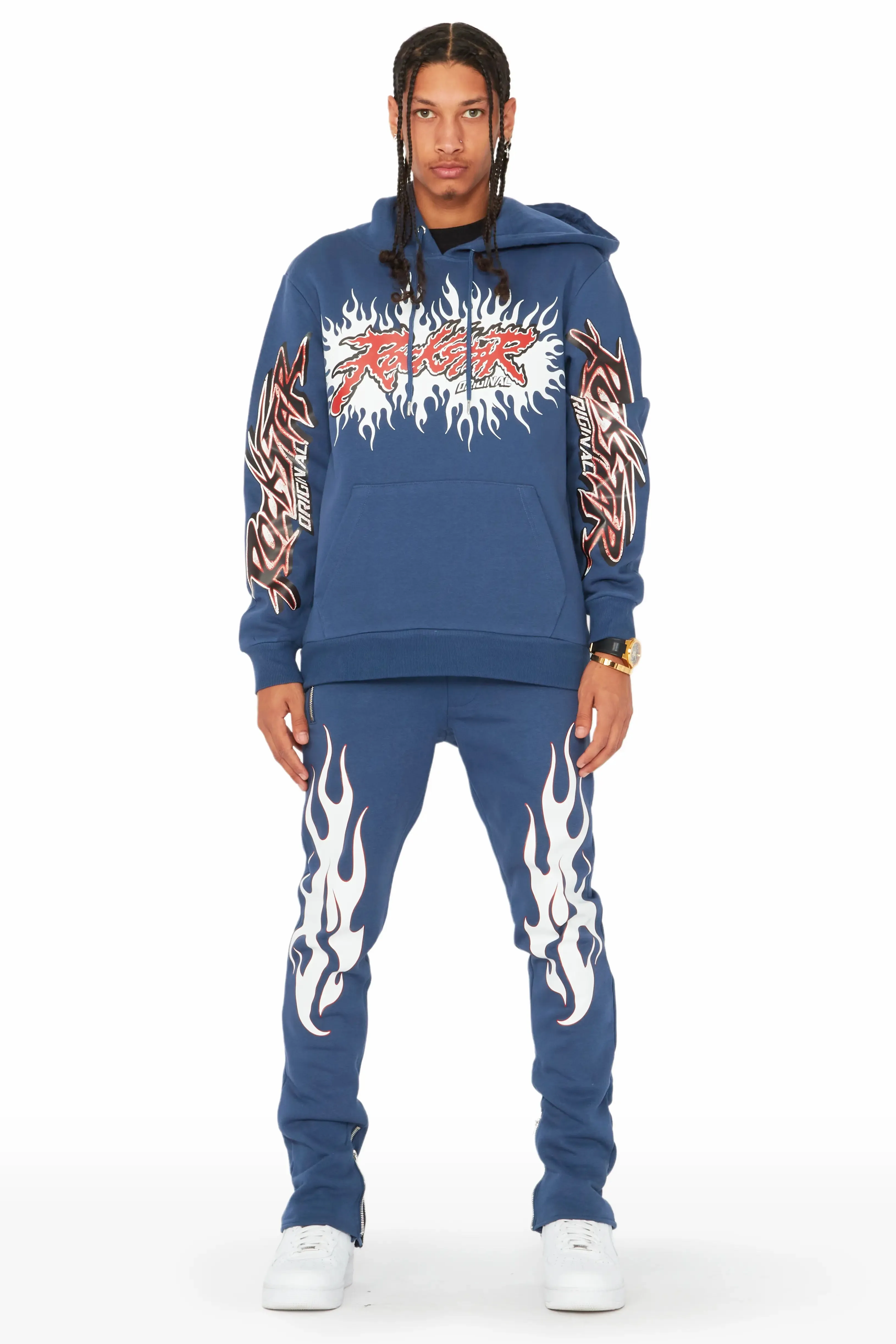 Tidus Navy Slim Fit Track Set sold by Rockstar Original