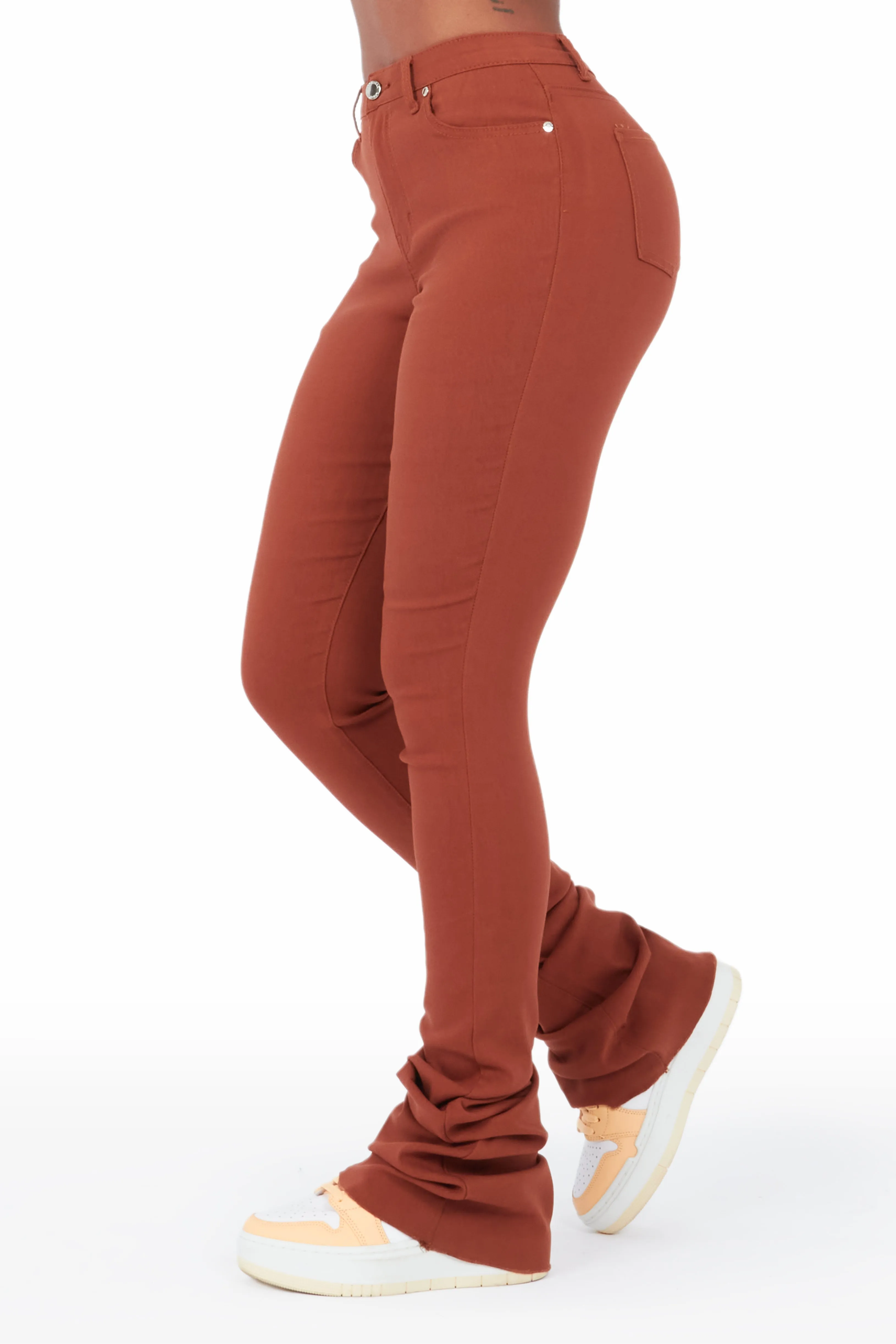 Khadeeja Brown Super Stacked Jean sold by Rockstar Original