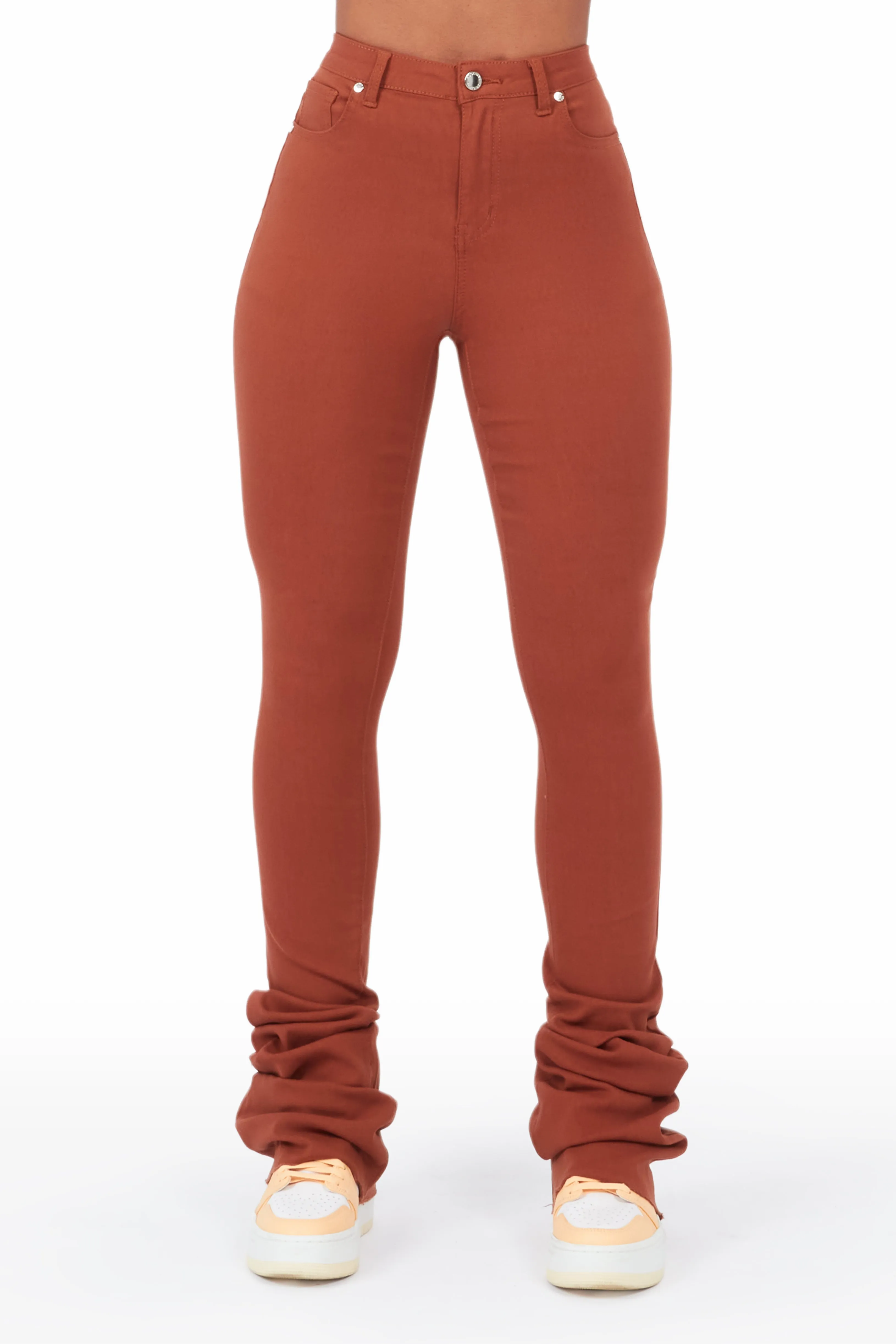 Khadeeja Brown Super Stacked Jean sold by Rockstar Original product image thumbnail 4