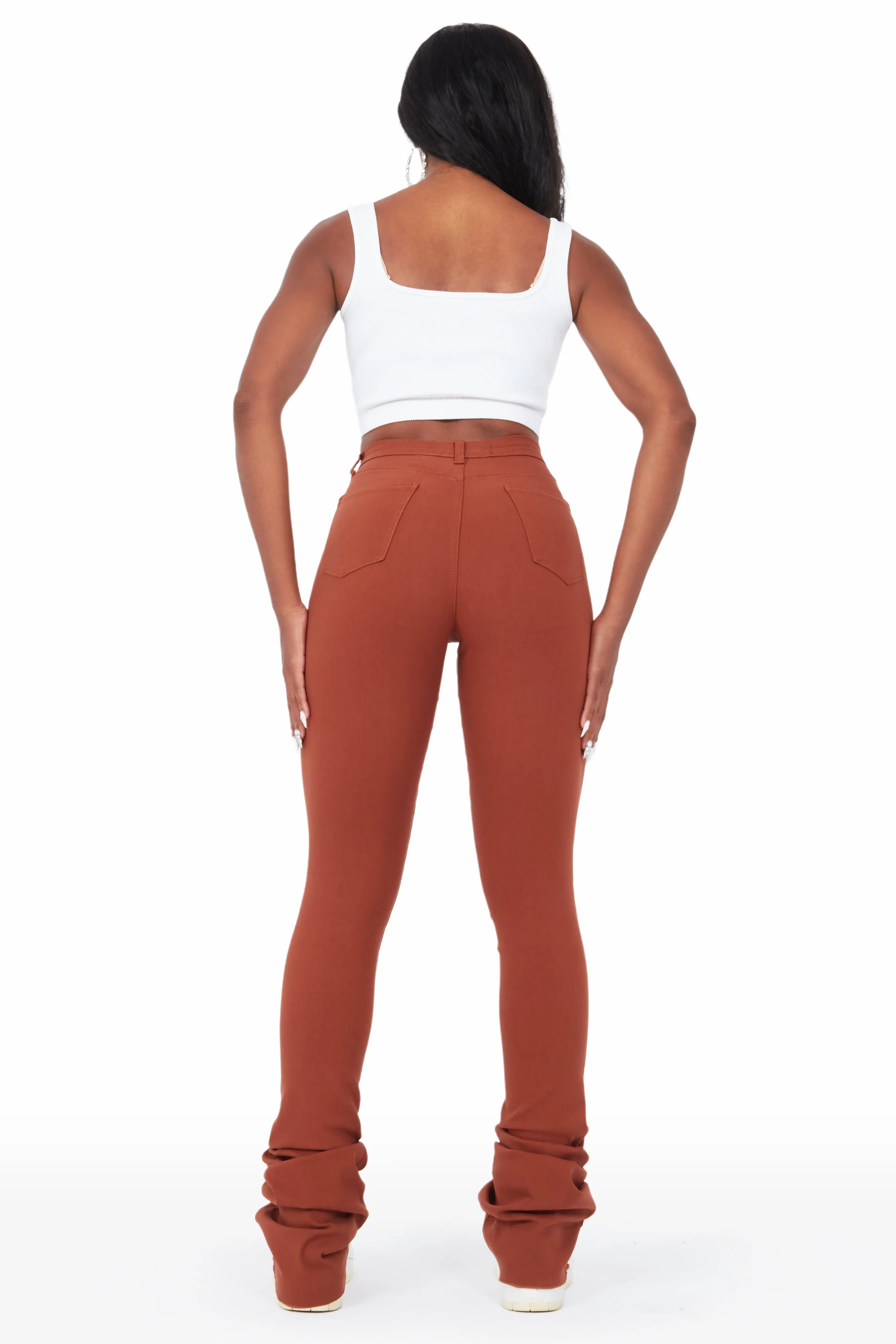 Khadeeja Brown Super Stacked Jean sold by Rockstar Original product image thumbnail 5