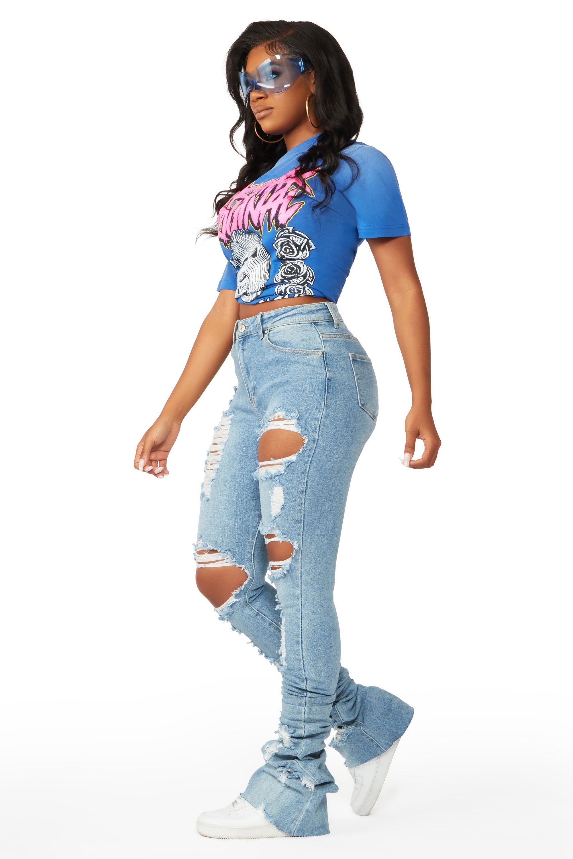 Arianna Light Wash Super Stacked Jean sold by Rockstar Original product image thumbnail 5