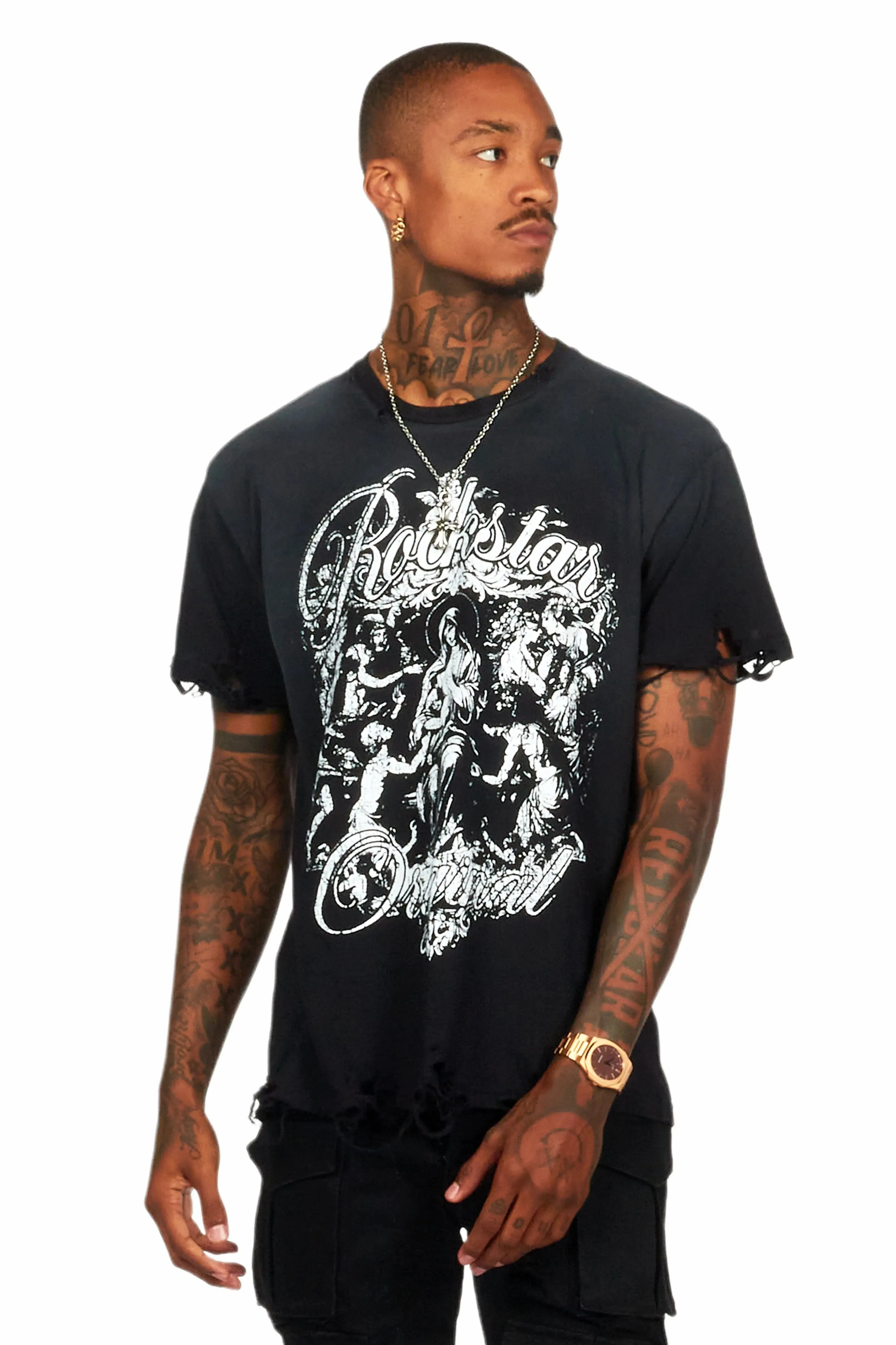 Vamp Black Oversized Graphic T-Shirt sold by Rockstar Original product image thumbnail 2