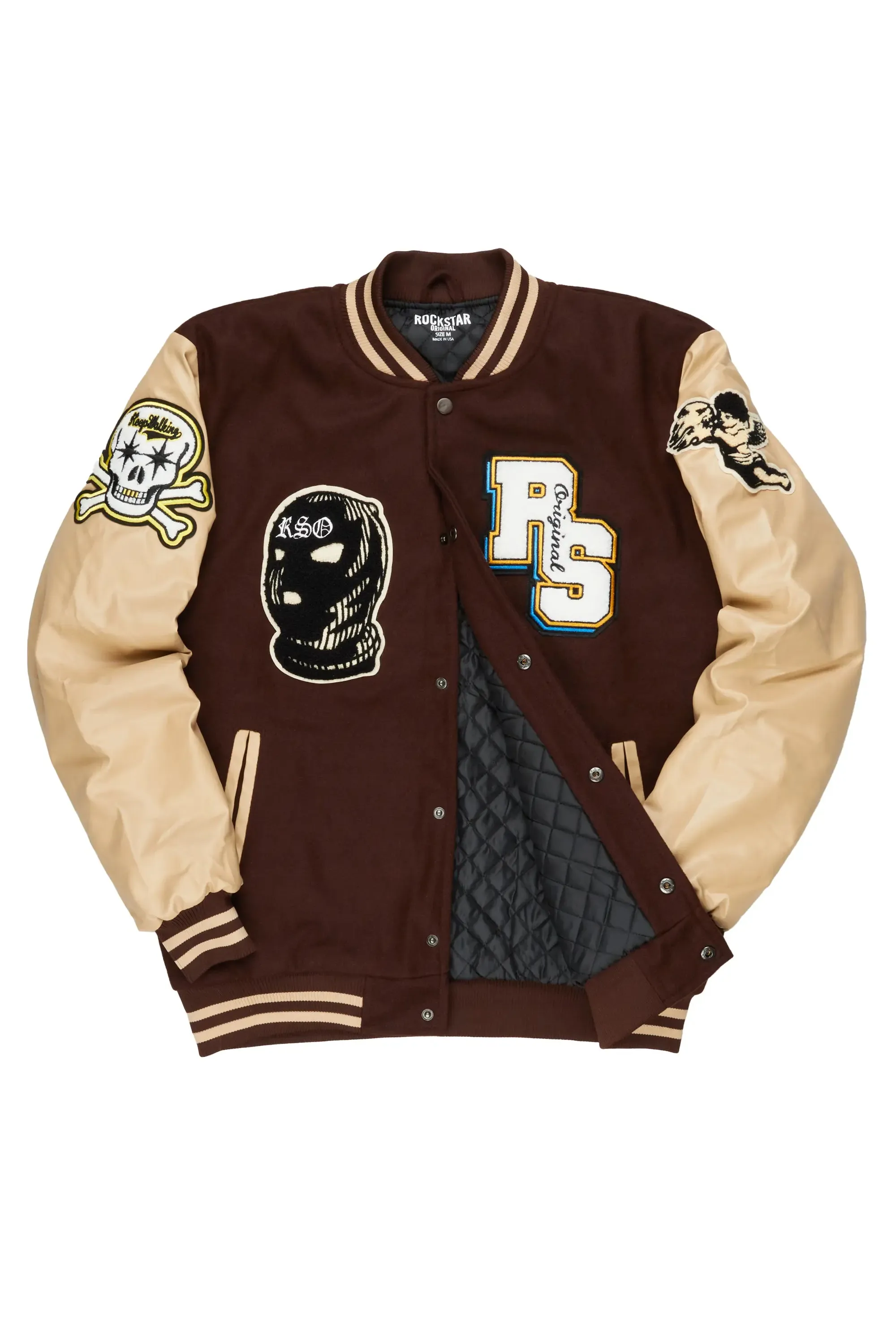 Priya Brown Varsity Jacket sold by Rockstar Original product image thumbnail 3