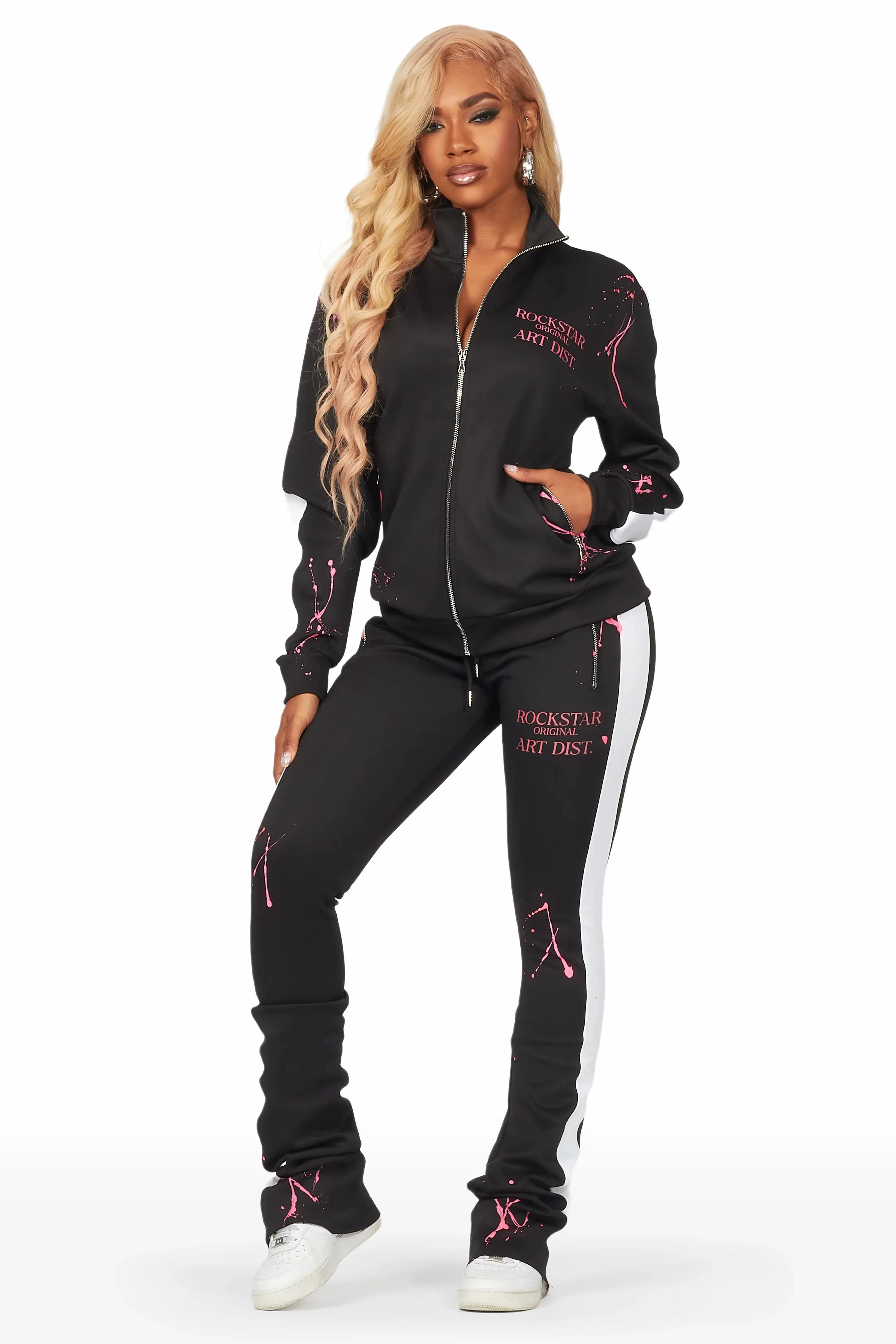 Tara Black Tricot Stacked Trackset sold by Rockstar Original