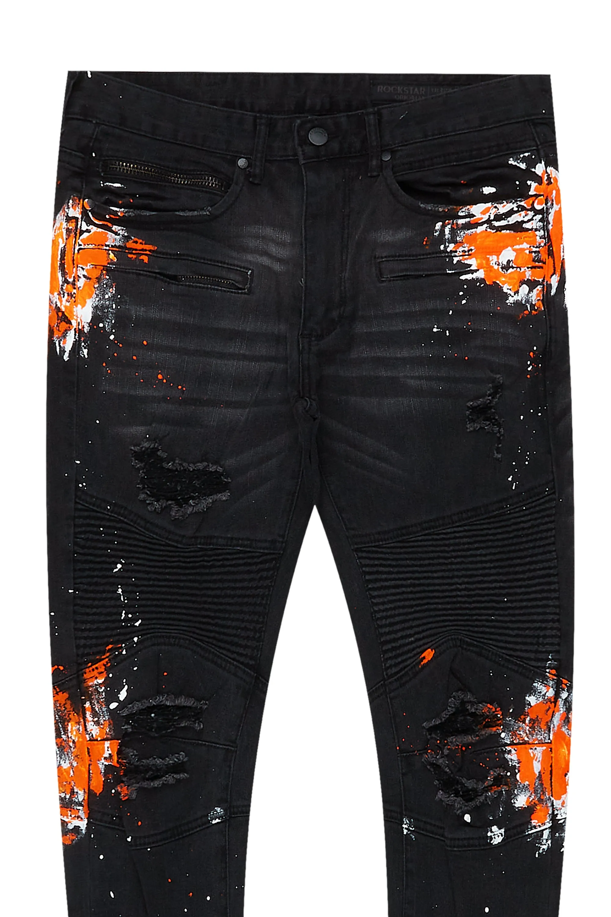 Elias Black/Orange Painter Jean sold by Rockstar Original product image thumbnail 4