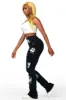 Sheriece Black Painted Stacked Flare Jean sold by Rockstar Original