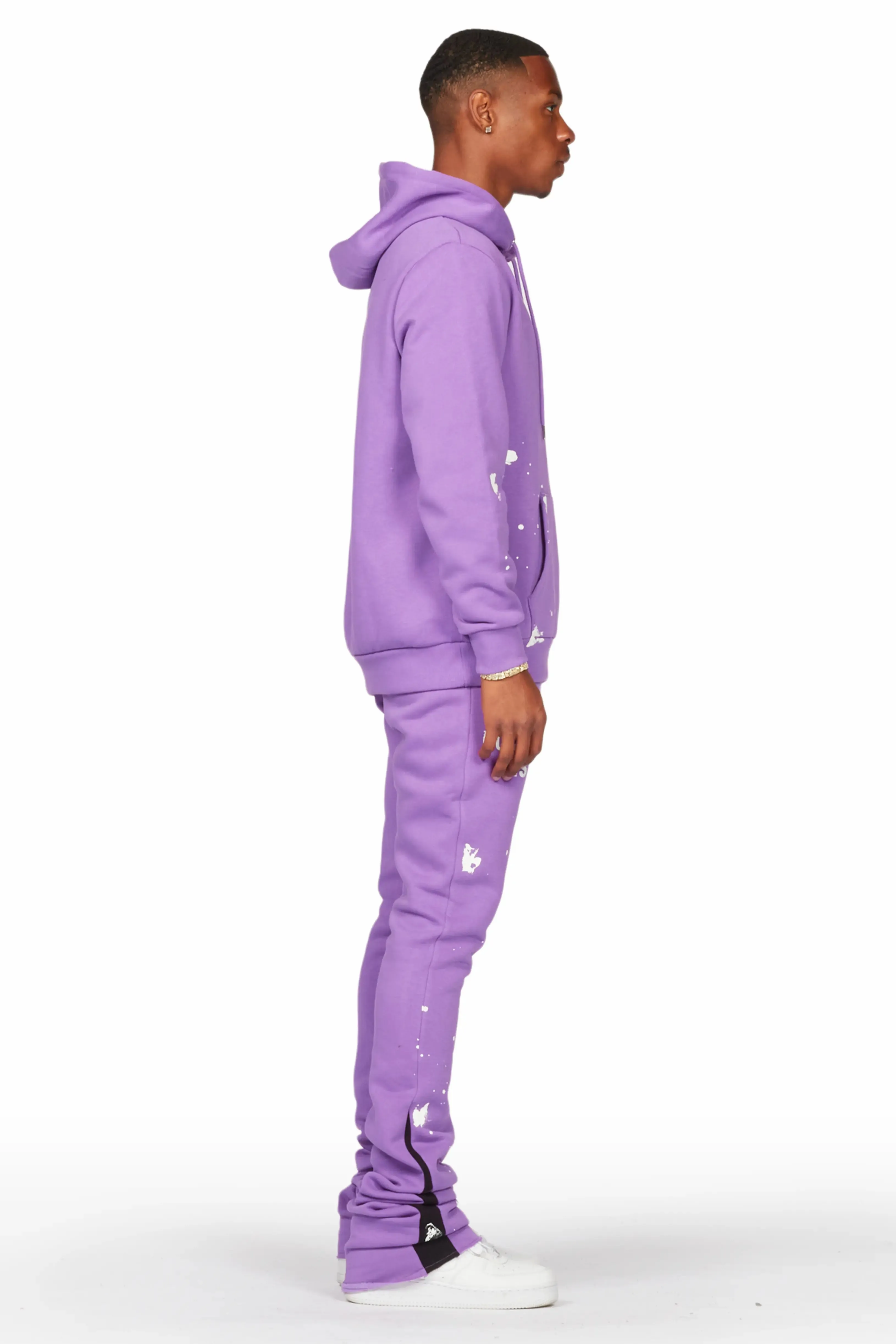 Raffer Purple Hoodie/Super Stacked Flare Pant Set sold by Rockstar Original product image thumbnail 4