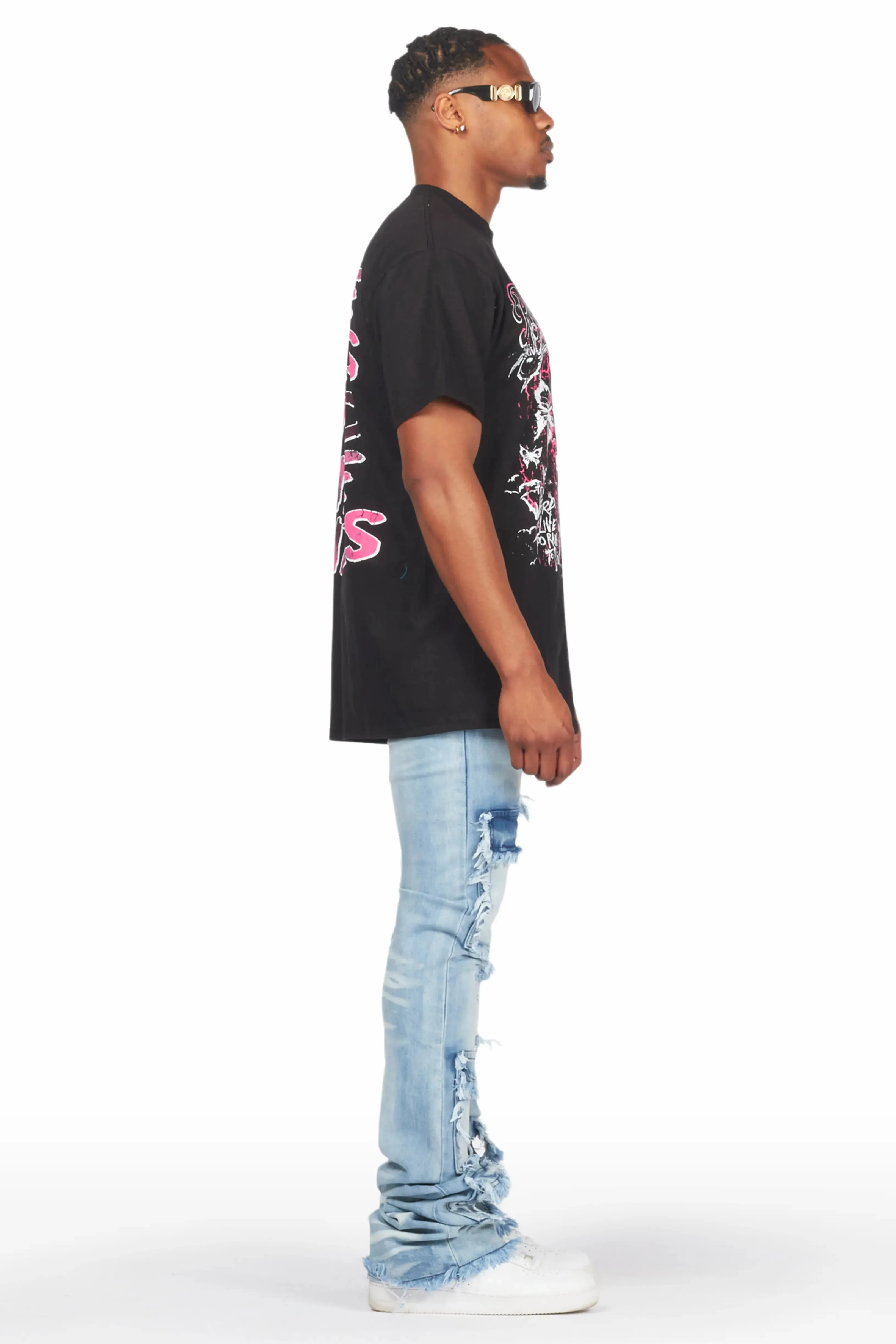 Asle Blue Super Stacked Flare Jean sold by Rockstar Original product image thumbnail 5