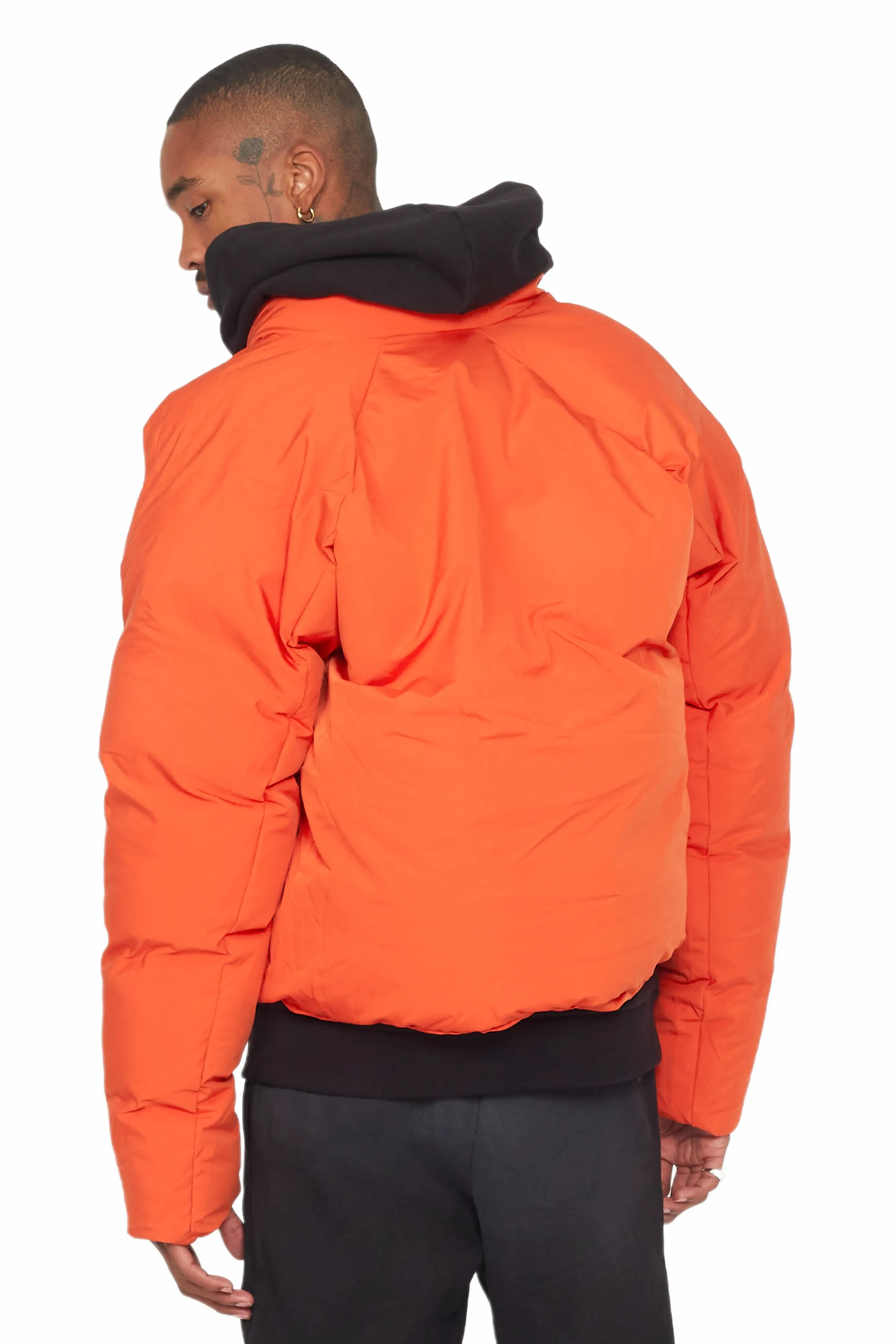 Damien Orange Puffer Jacket sold by Rockstar Original product image thumbnail 5