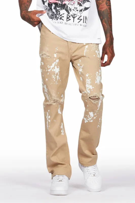 Salus Beige Bootcut Painter Jean sold by Rockstar Original