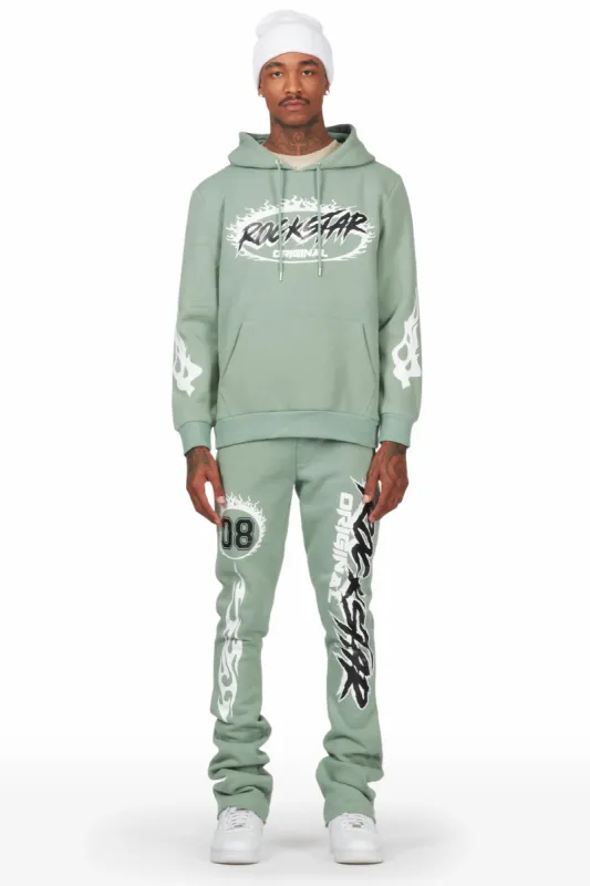 Draven Sage Hoodie/Stacked Flare Track Pant Set sold by Rockstar Original