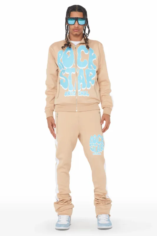 Warblen Beige/Blue Tricot Super Stacked Track Set sold by Rockstar Original