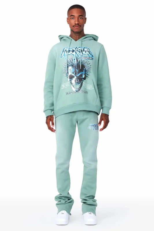 Obern Sage Graphic Hoodie/Stacked Flare Pant Track Set sold by Rockstar Original