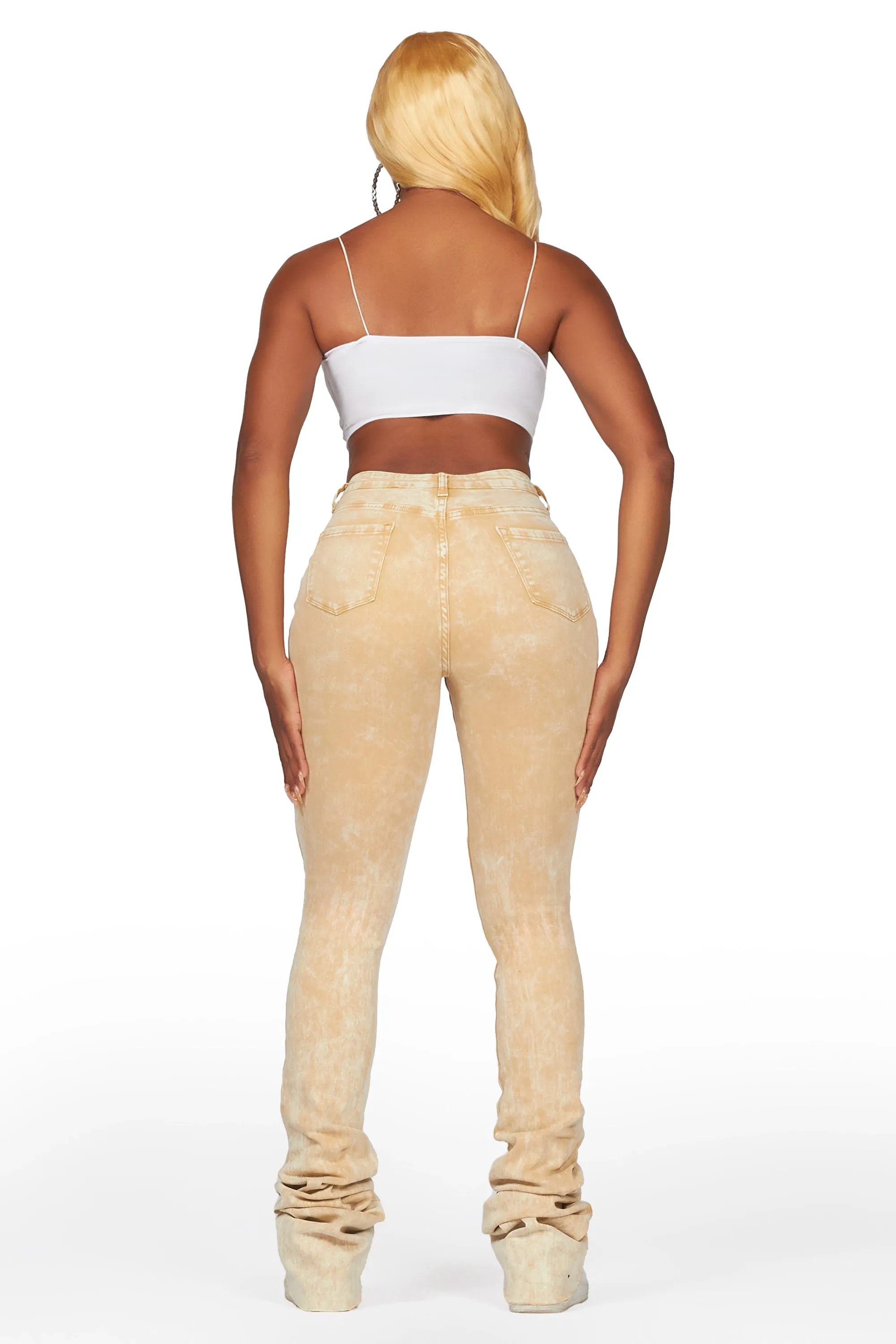 Lovin' Tan Distressed Super Stacked Jean sold by Rockstar Original product image thumbnail 5