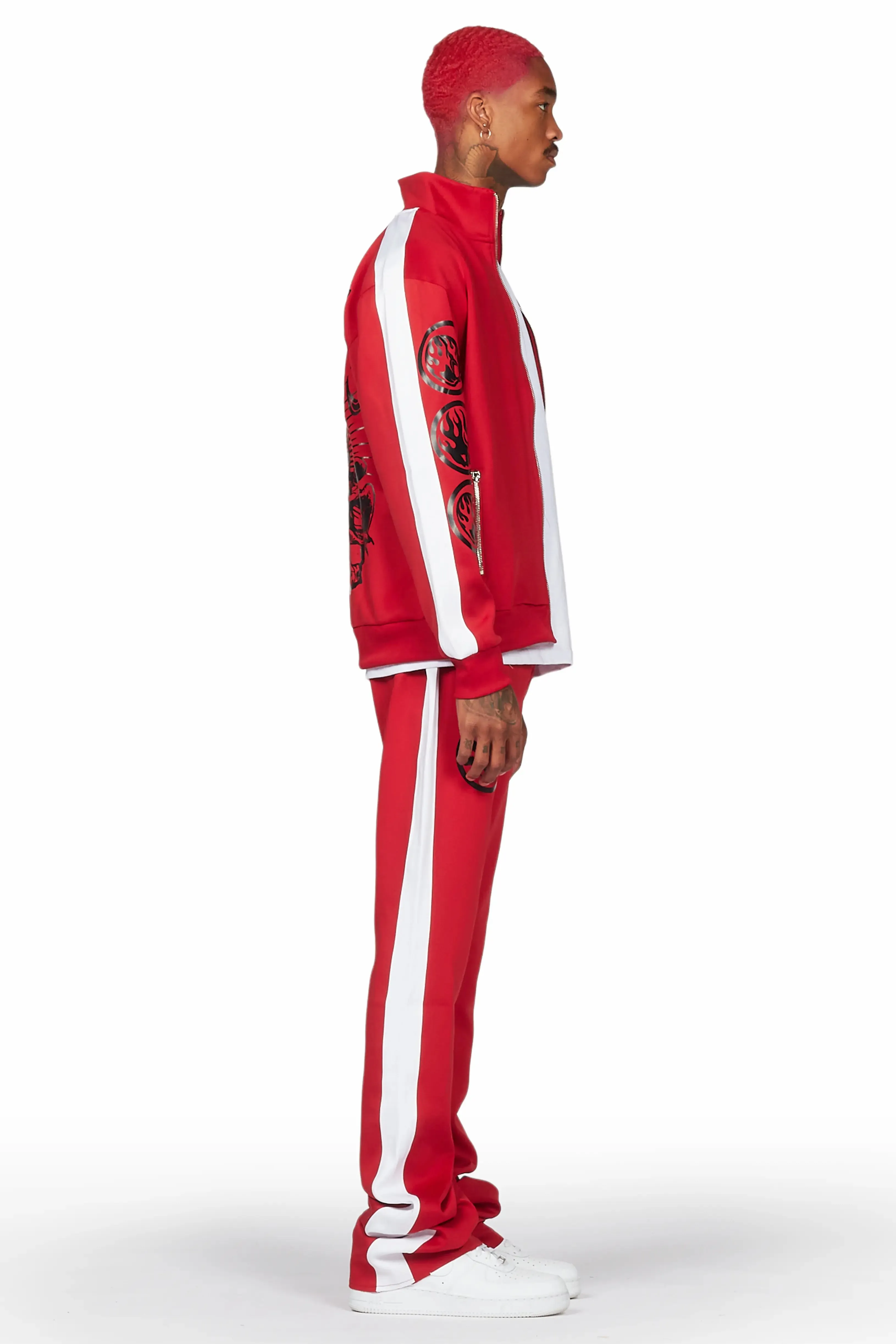 Yarden Red Tricot Super Stacked Flare Track Set sold by Rockstar Original product image thumbnail 4