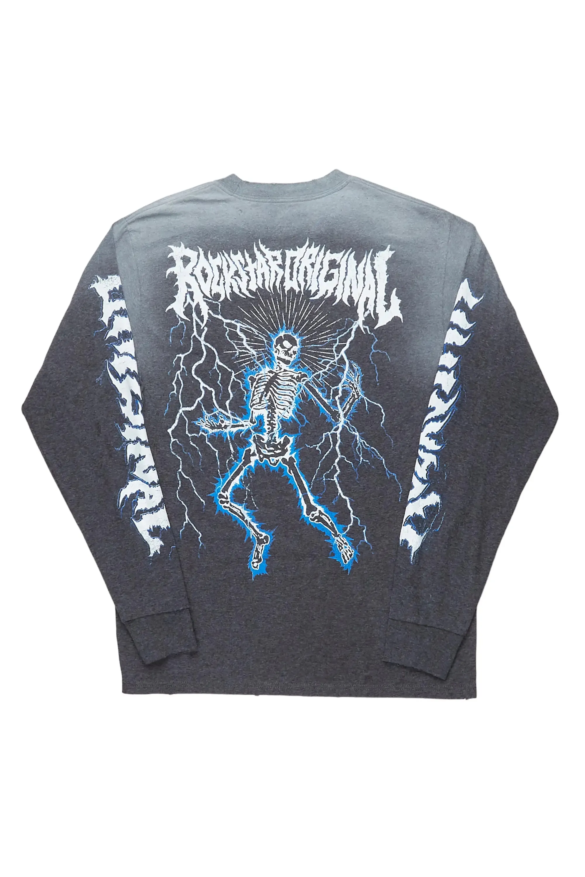 Exodus Charcoal Long Sleeve Graphic T-Shirt sold by Rockstar Original product image thumbnail 3