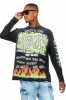 Beno Black Long Sleeve Distressed Graphic T-Shirt sold by Rockstar Original