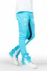 Taber Blue Super Stacked Flare Track Pant sold by Rockstar Original