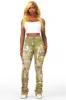 Yasmeen Multi Painted Super Stacked Jean sold by Rockstar Original