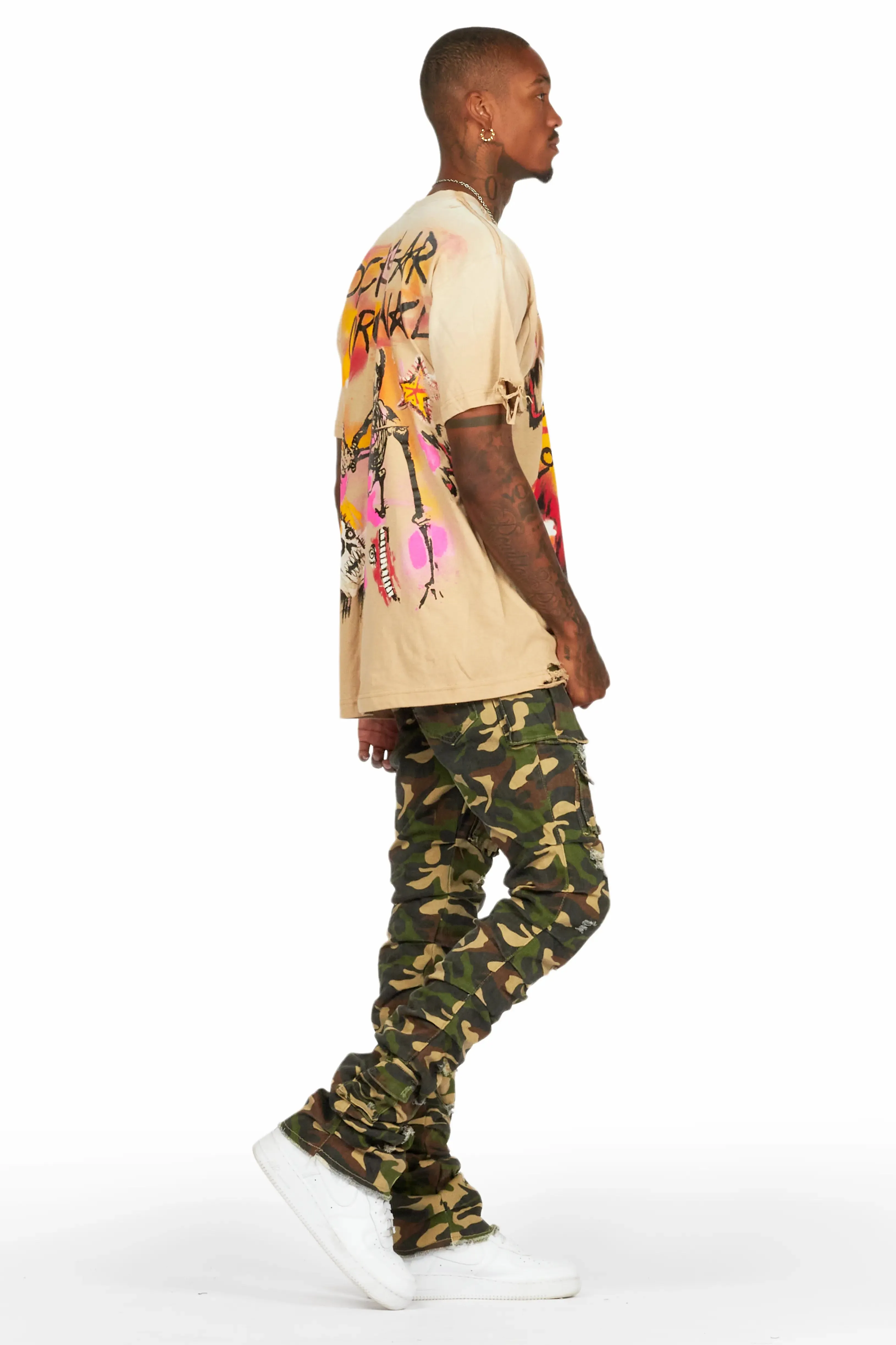 Gentry Camo Stacked Flare Jean sold by Rockstar Original product image thumbnail 4