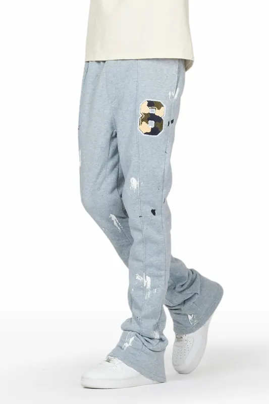 Austin Heather Grey Patchwork Stacked Flare Pants sold by Rockstar Original