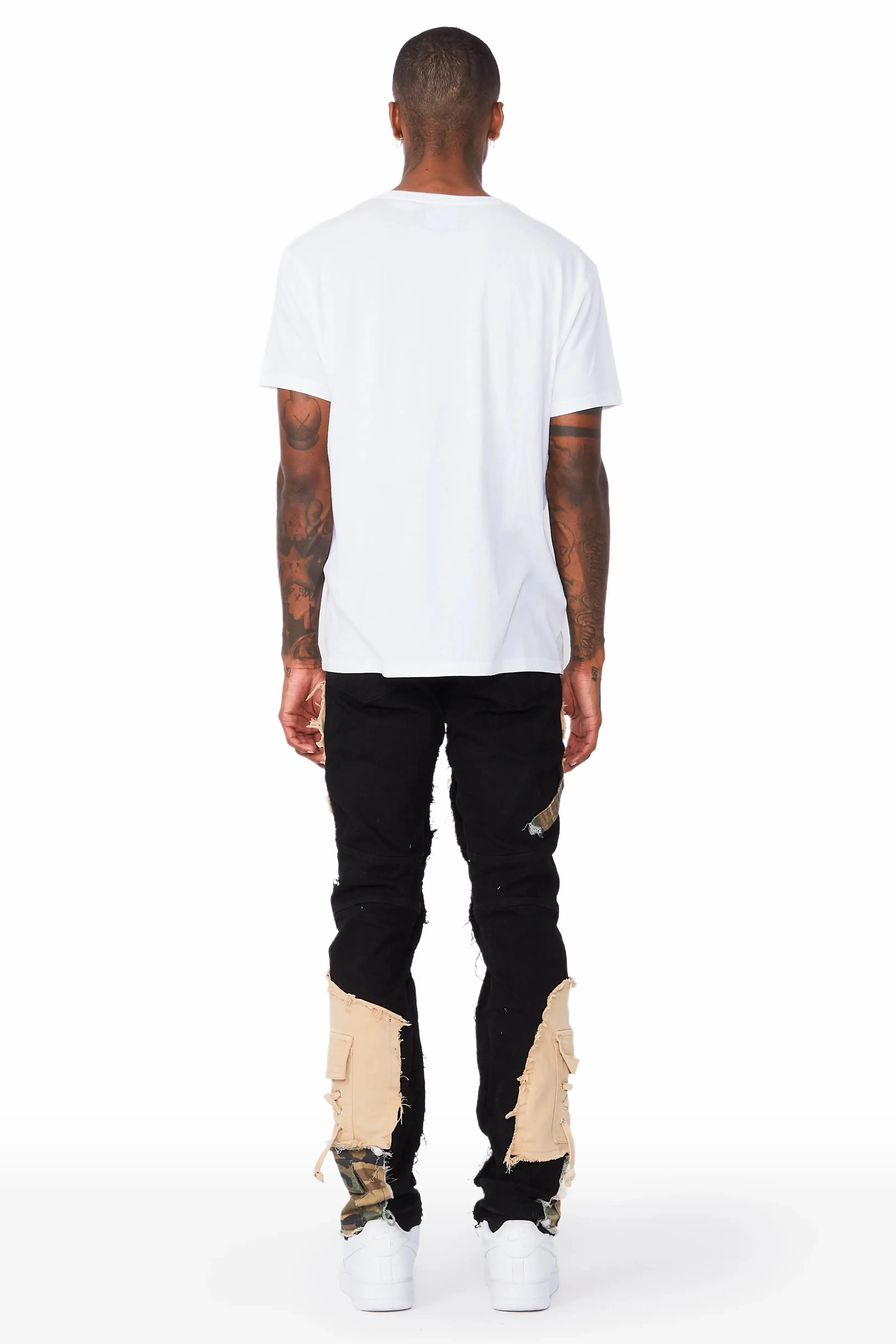 Boaz Black Patchwork Biker Jean sold by Rockstar Original product image thumbnail 4