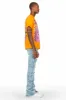 Savino Blue Stacked Flare Cargo Jean sold by Rockstar Original