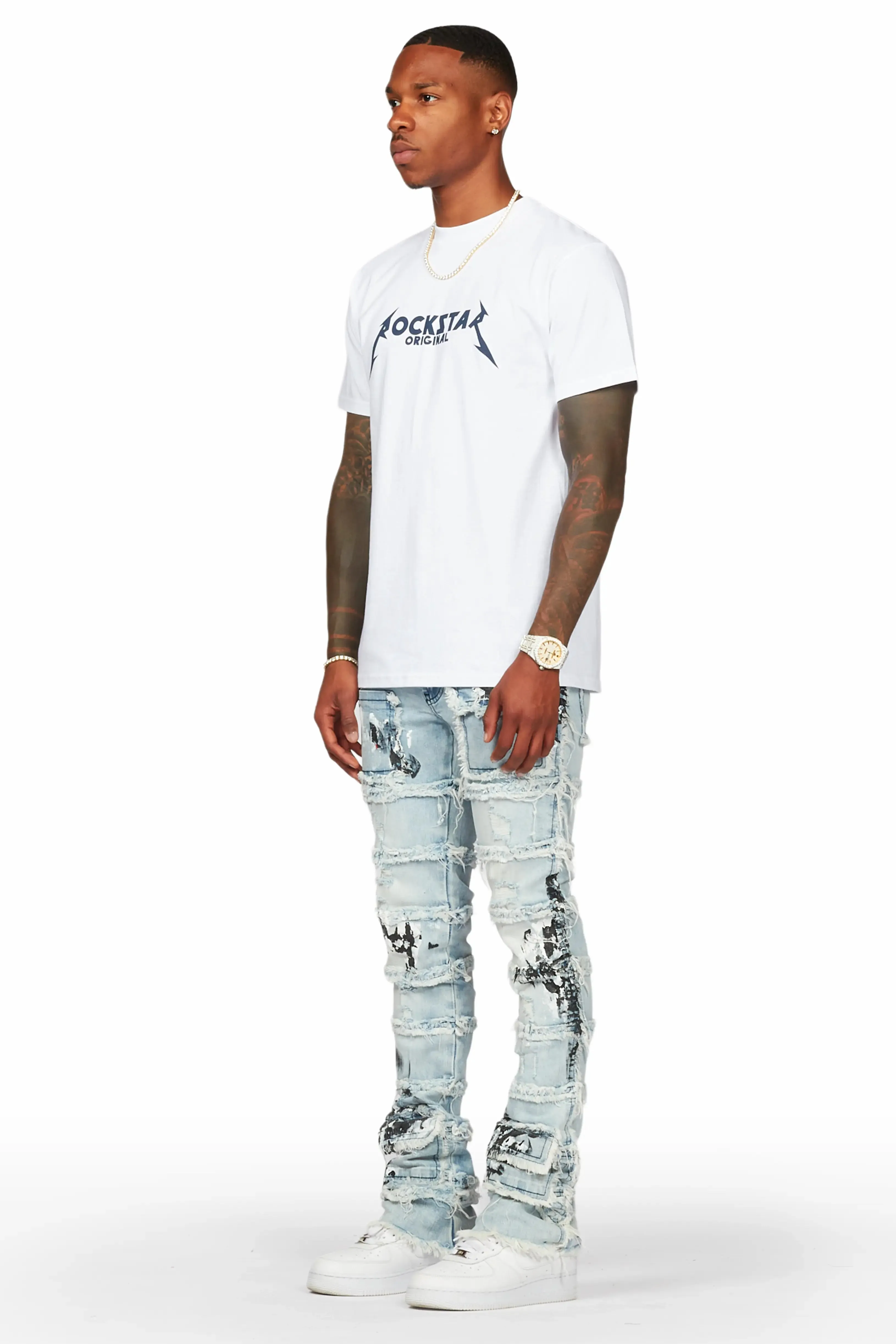 Karl Blue Painter Stacked Flare Jean sold by Rockstar Original product image thumbnail 5