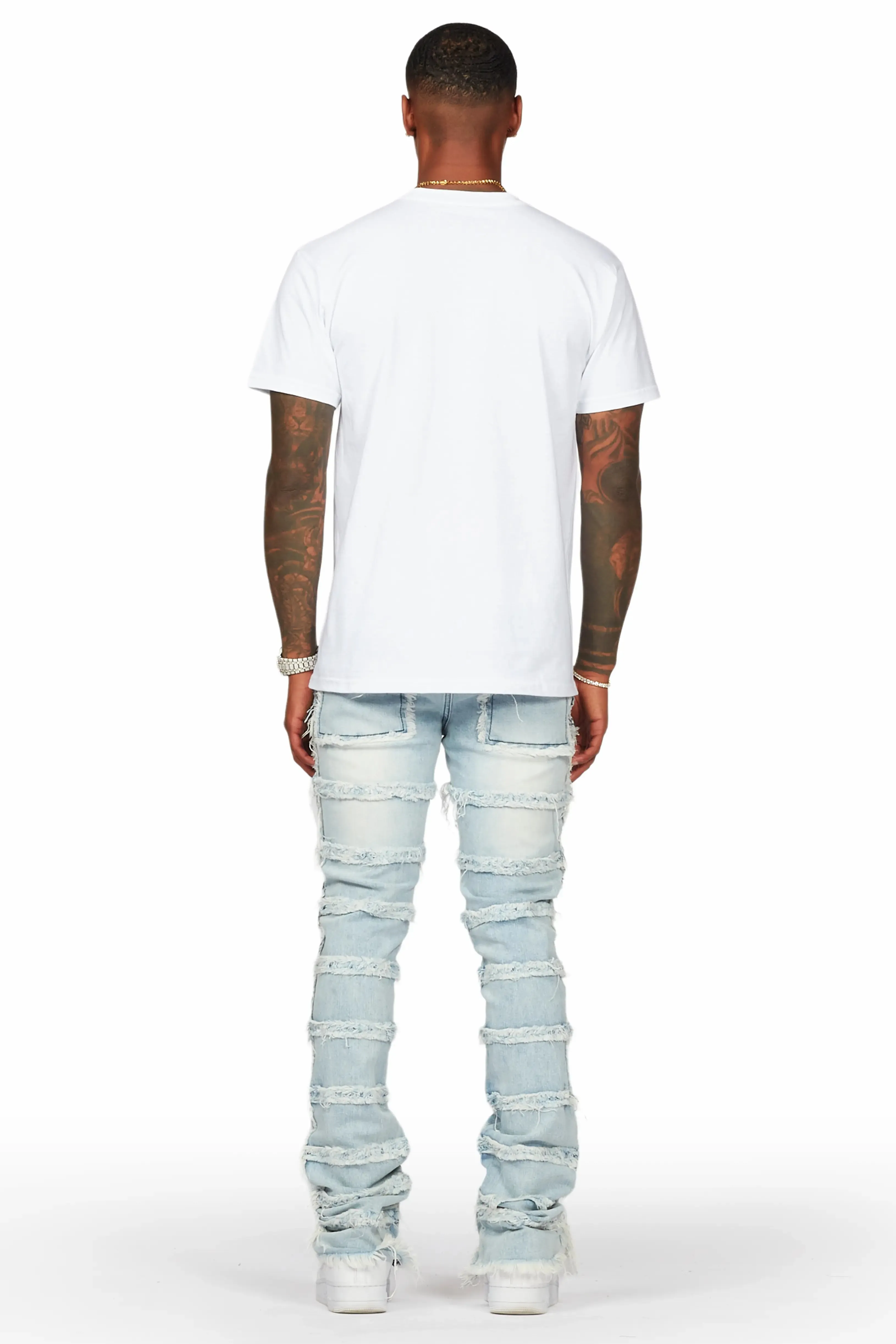 Karl Blue Painter Stacked Flare Jean sold by Rockstar Original product image thumbnail 4