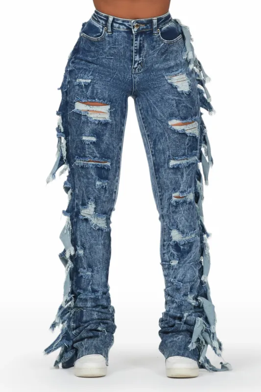 Cataleya Acid Wash Super Stacked Jean sold by Rockstar Original