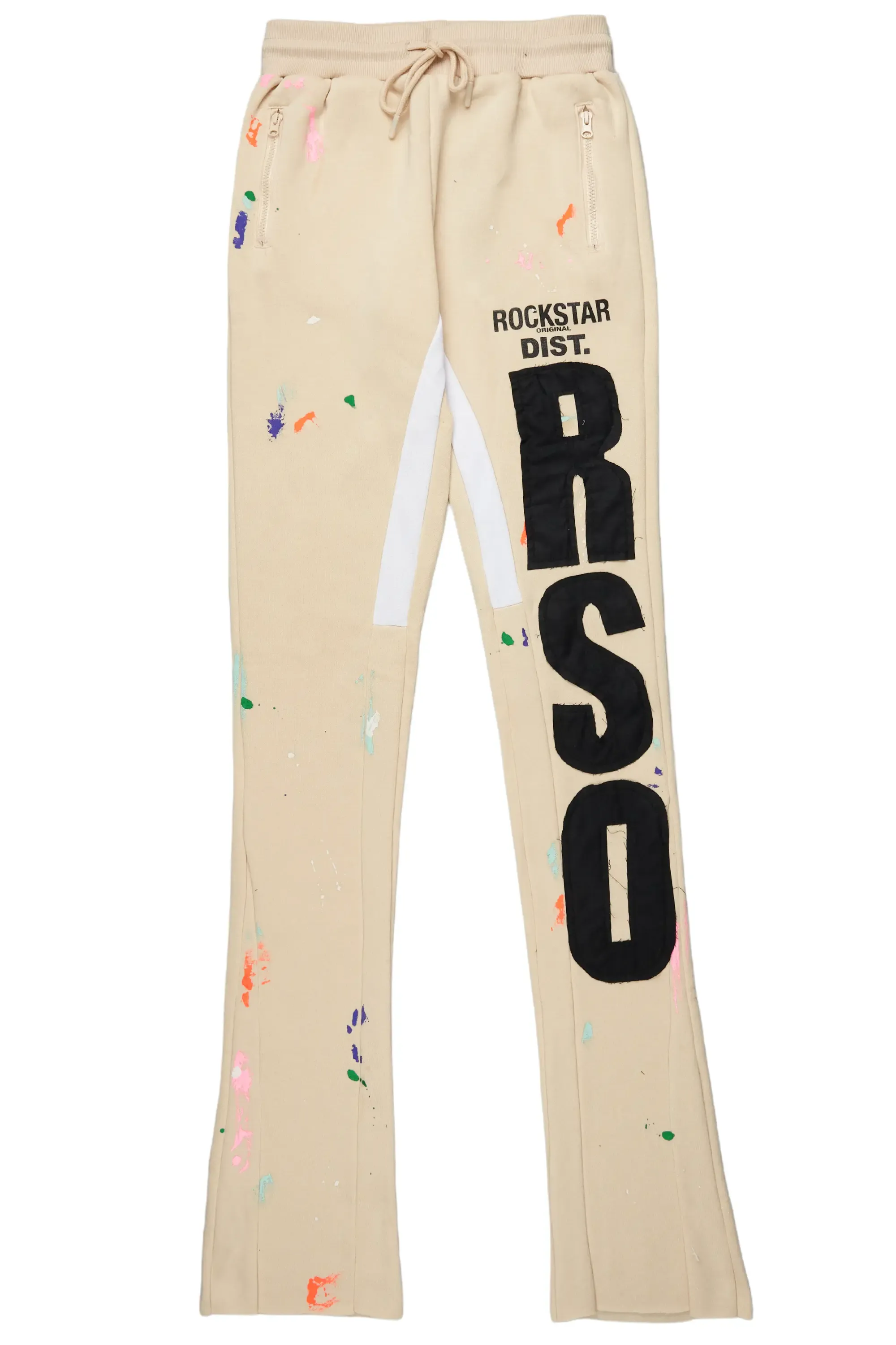 Toriauna Beige Stacked Track Pant sold by Rockstar Original product image thumbnail 4