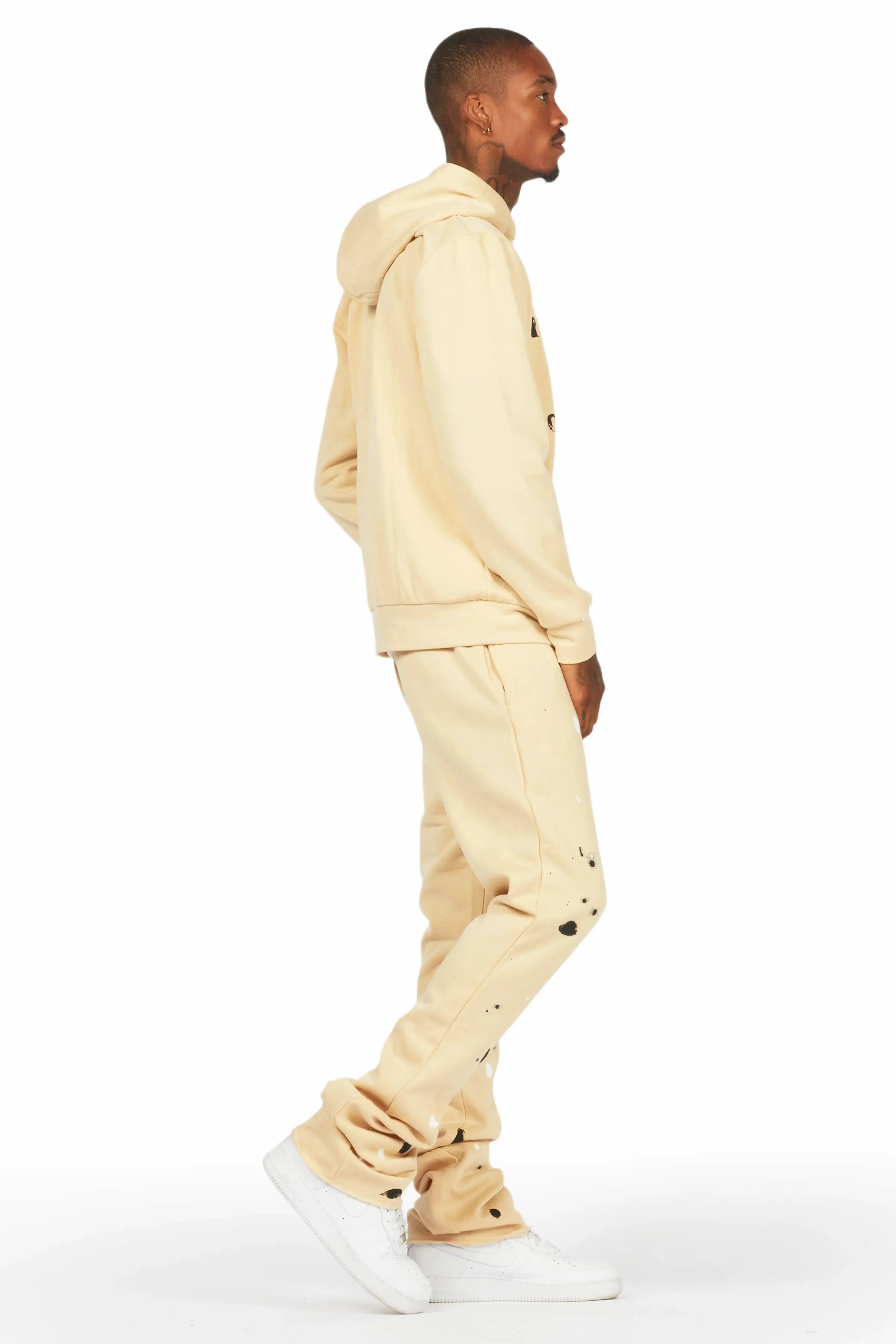 Scottie Beige Hoodie Relaxed Stacked Track Set sold by Rockstar Original product image thumbnail 2