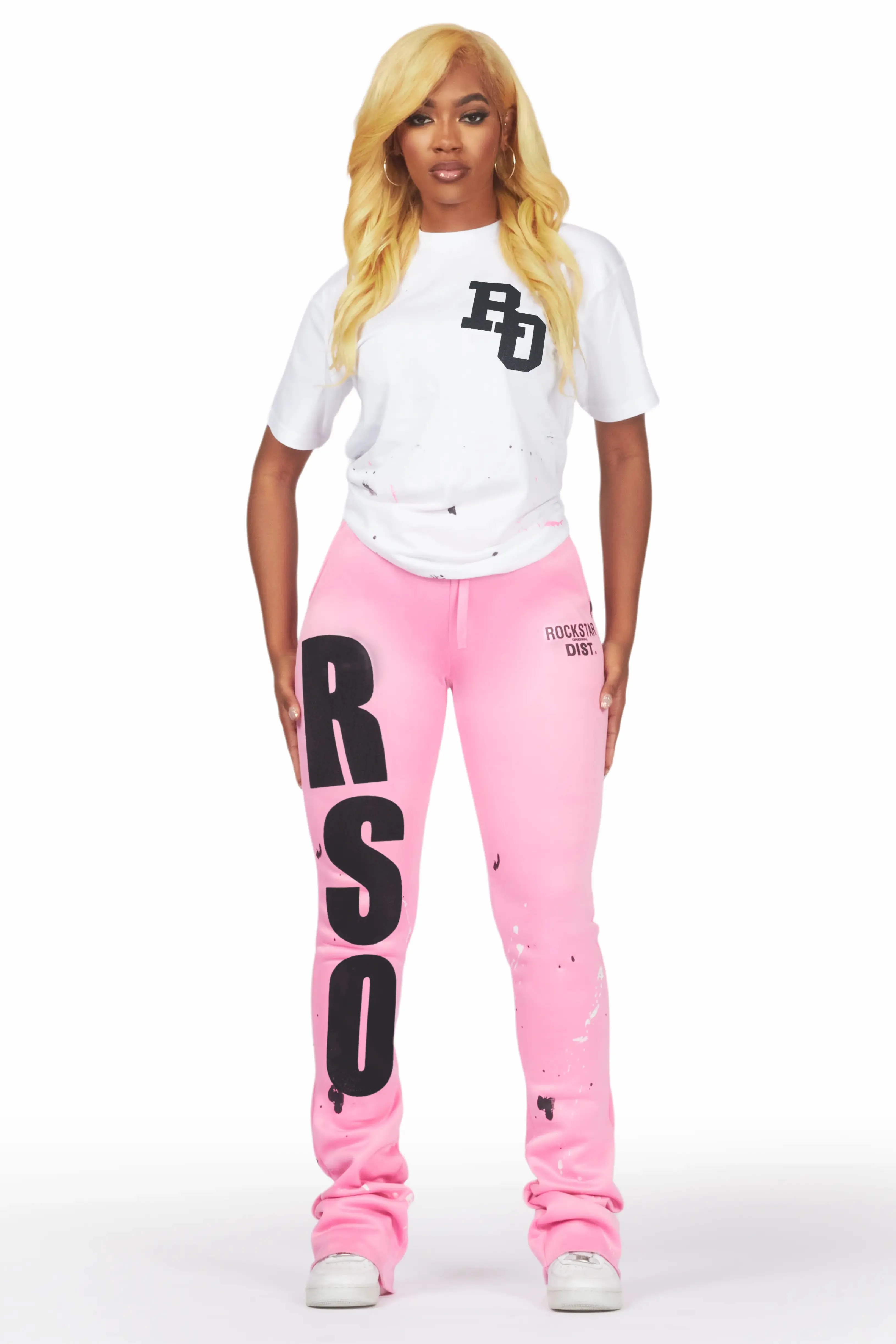 Kiniki White/Pink T-Shirt Trackset sold by Rockstar Original