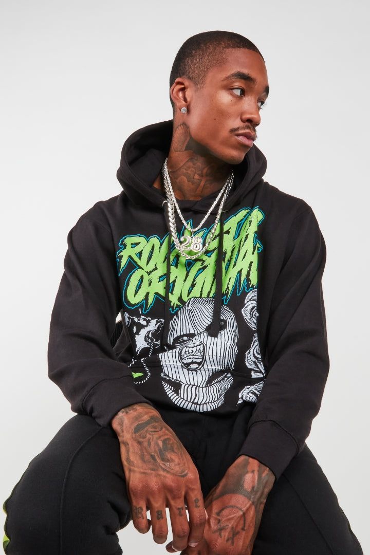 Clava Black/Green Hoodie Track Set sold by Rockstar Original product image thumbnail 2