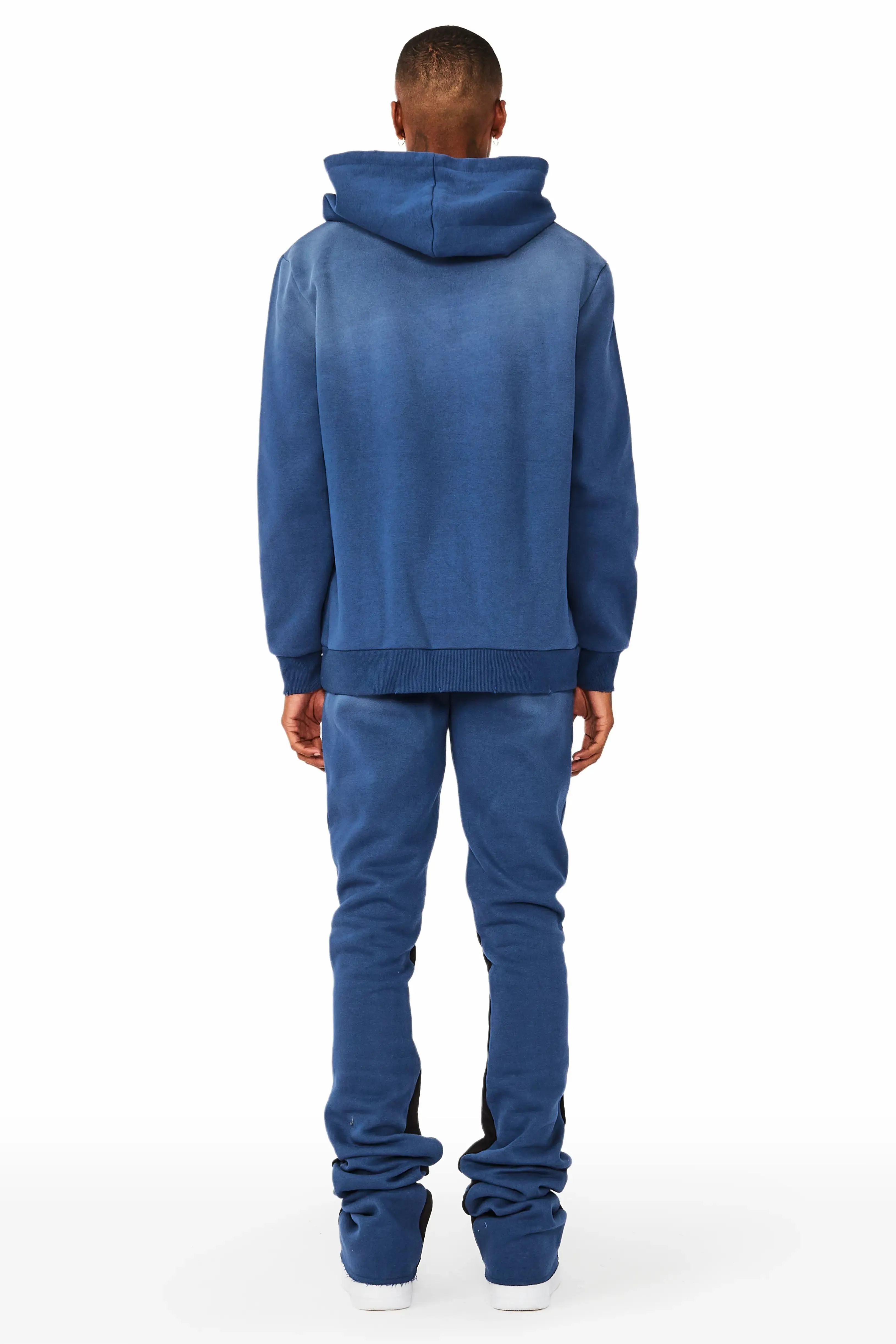 Kalibre Navy Graphic Hoodie/Super Stacked Flare Pant Set sold by Rockstar Original product image thumbnail 5