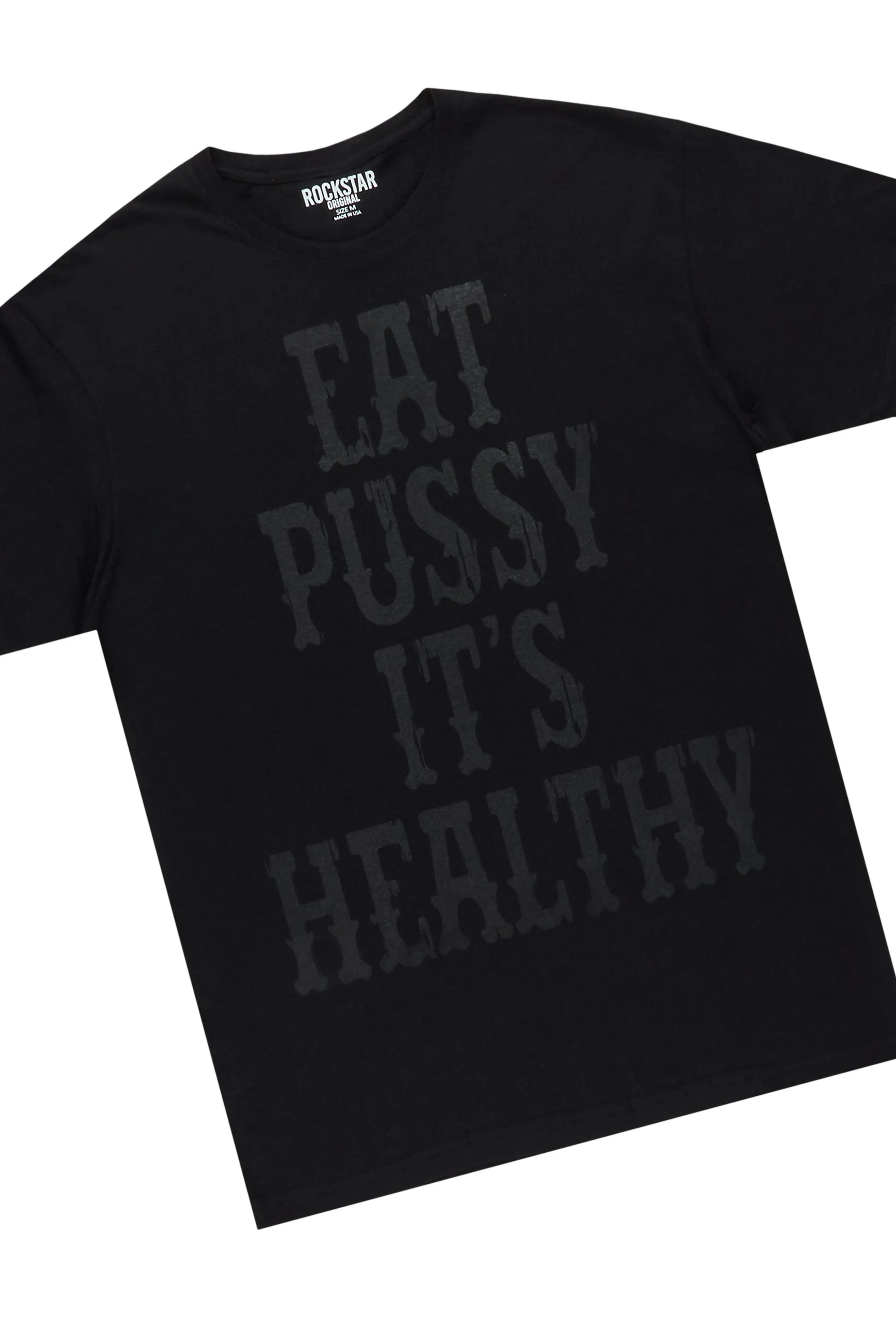 Osman Black Graphic T-Shirt Short Set sold by Rockstar Original product image thumbnail 2