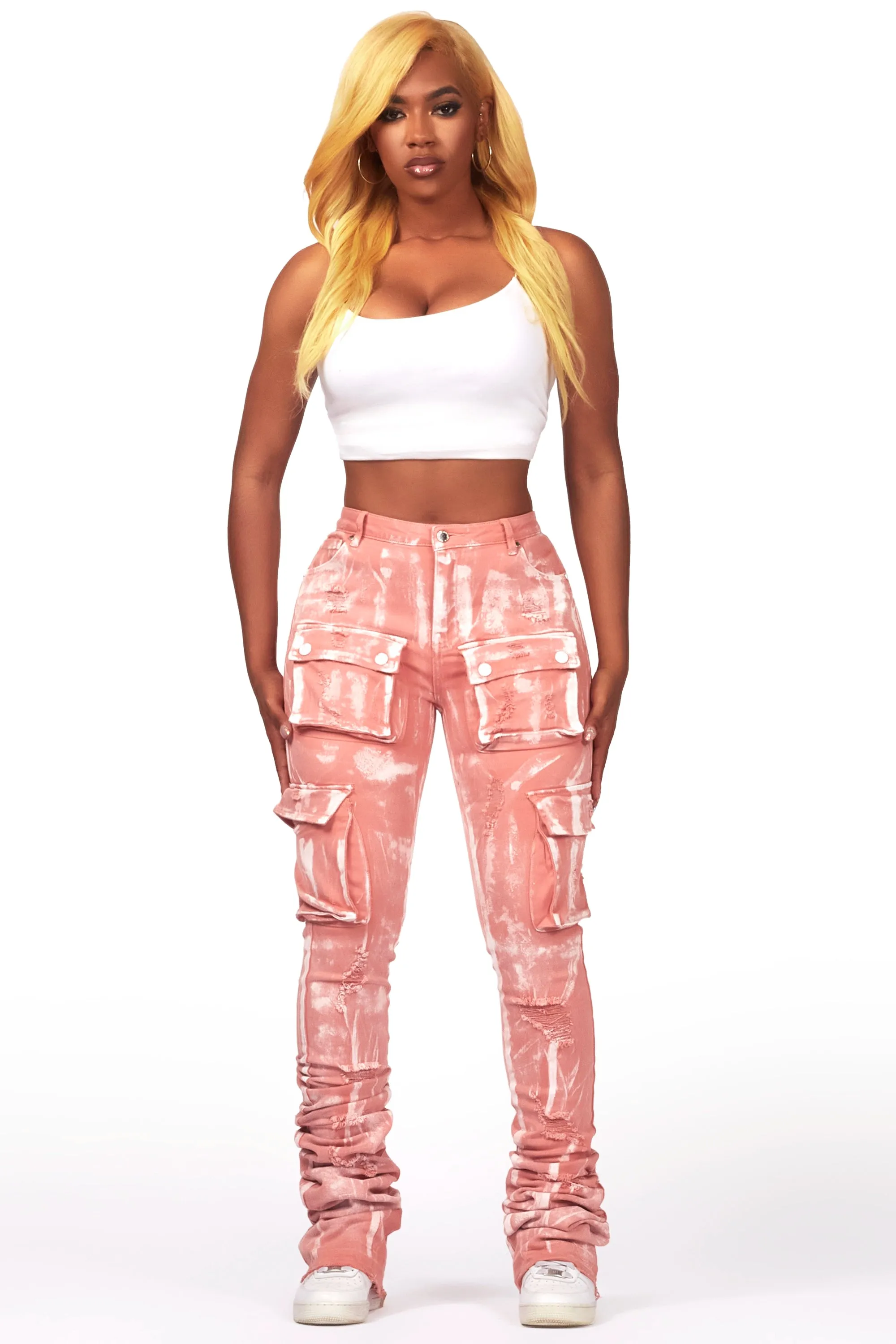 Kania Pink Cargo Super Stacked Jean sold by Rockstar Original product image thumbnail 2