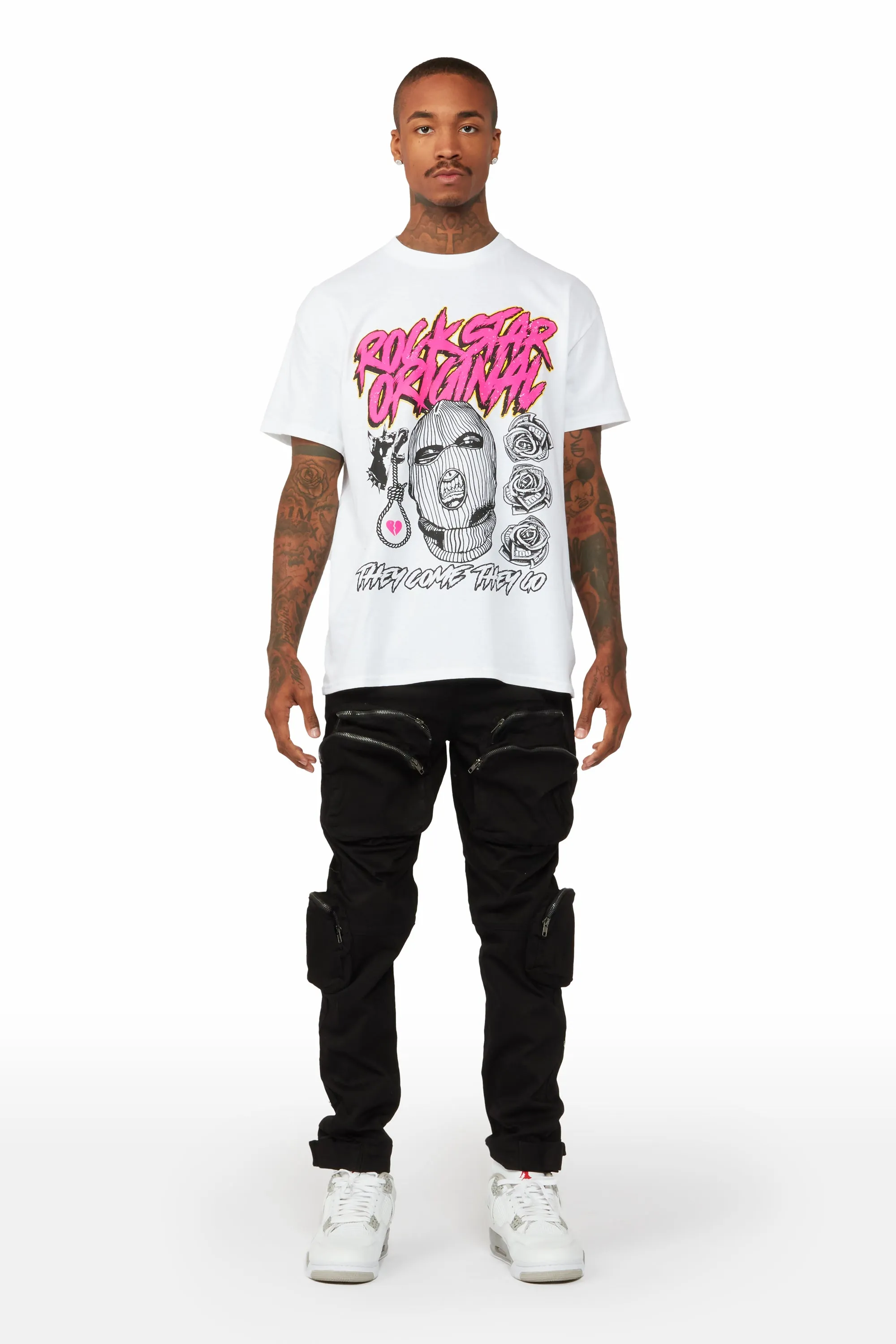Cain Black Cargo Pants sold by Rockstar Original product image thumbnail 3