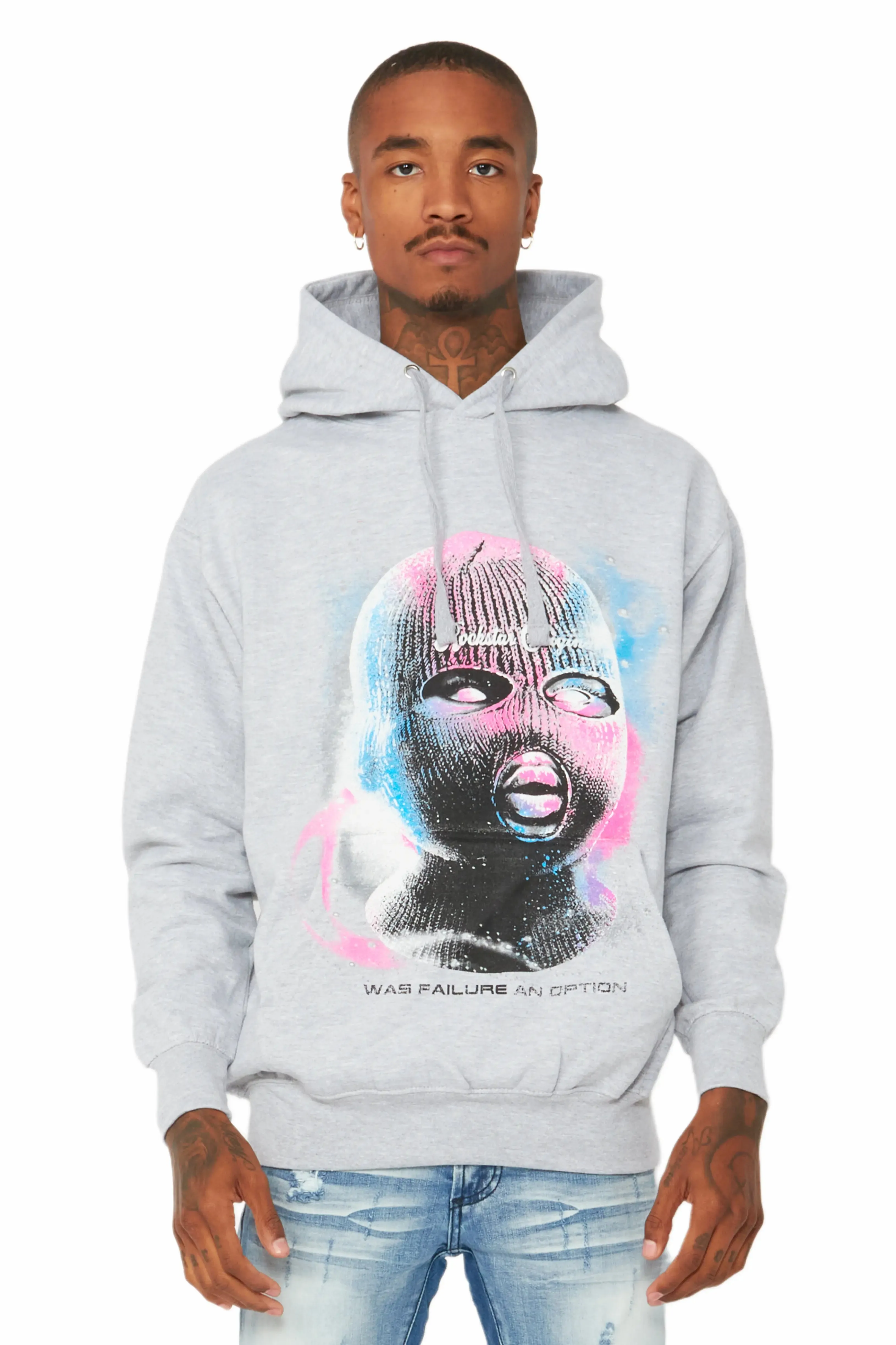 Fionn Heather Grey Graphic Hoodie sold by Rockstar Original