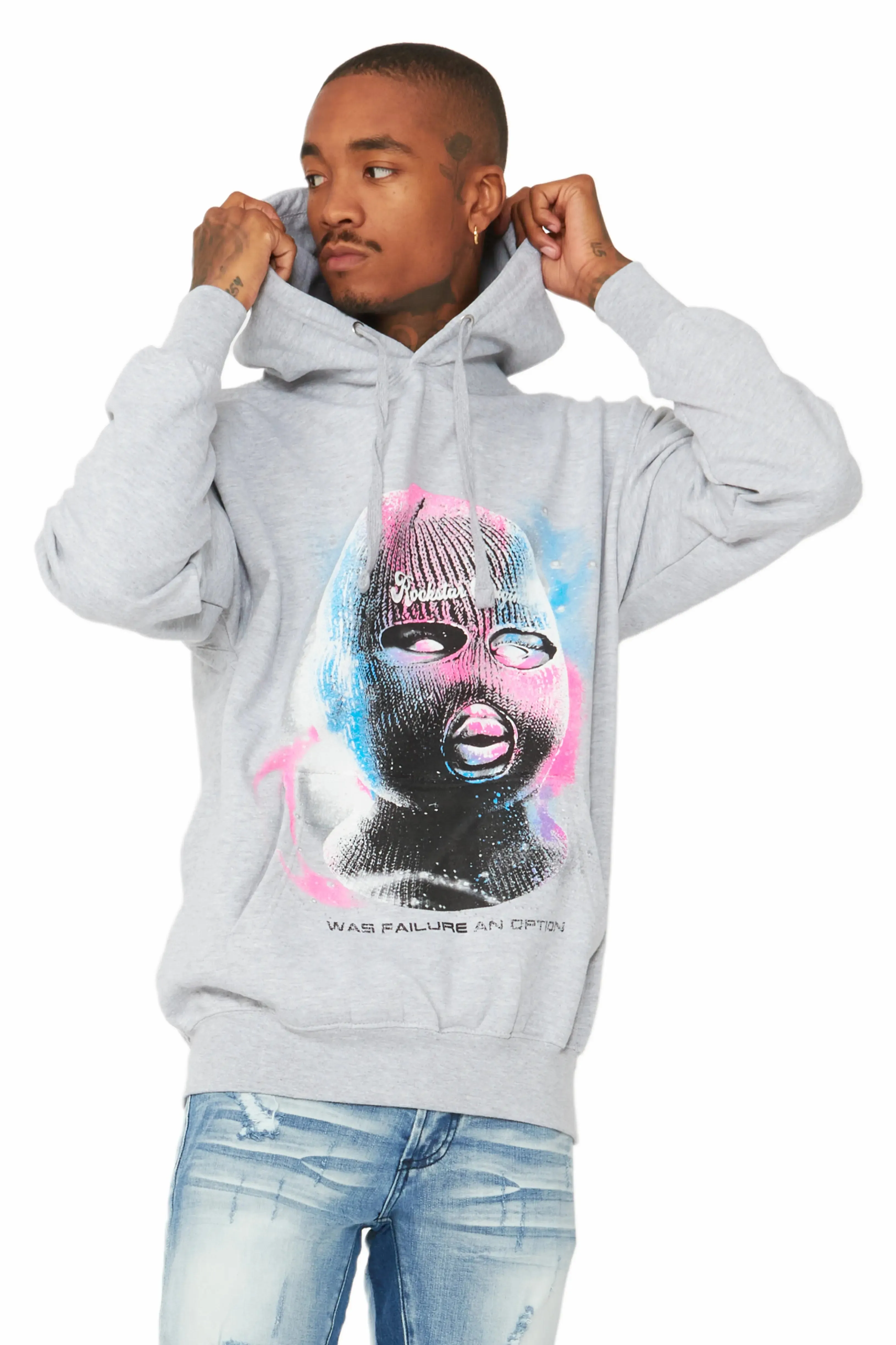 Fionn Heather Grey Graphic Hoodie sold by Rockstar Original product image thumbnail 3