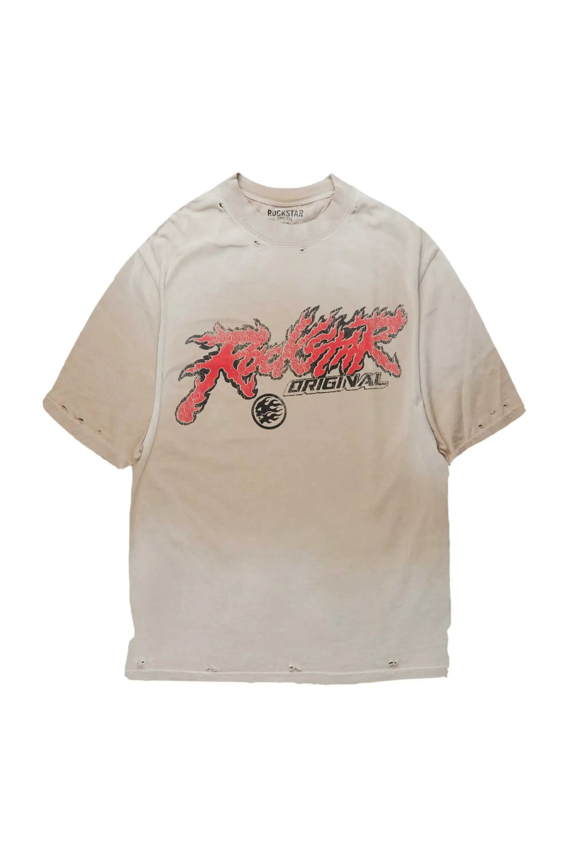 Kenisha Beige Mega Oversized T-Shirt sold by Rockstar Original